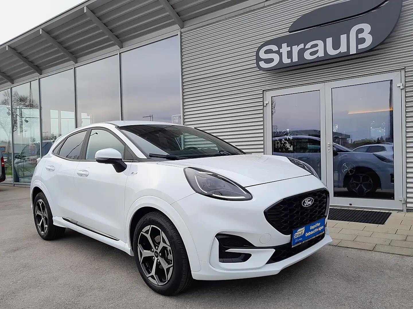 Ford Puma 1,0 EcoBoost Hybrid ST-Line Aut. Weiß - 1