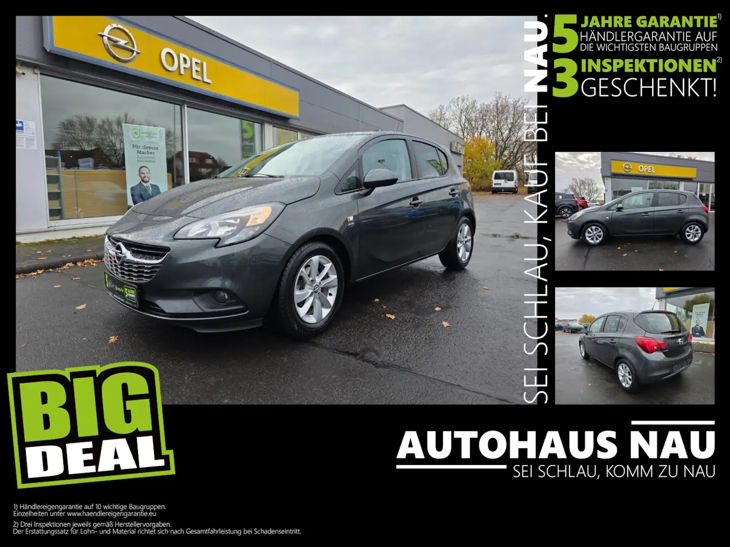 Opel Corsa E 1.4 Active SHZ+Winterp.+LM+PDC+AUT Grau - 1