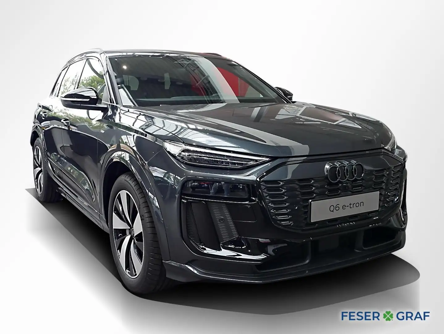 Audi Q6 e-tron qu. S line AHK Tech plus Ext. schwarz Grau - 2