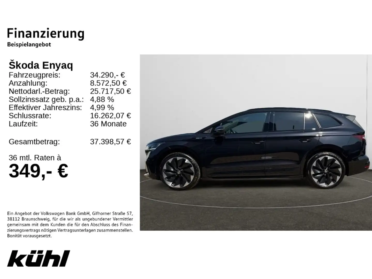 Skoda Enyaq iV 80 Sportline AHK,Pano,LM21 Schwarz - 2