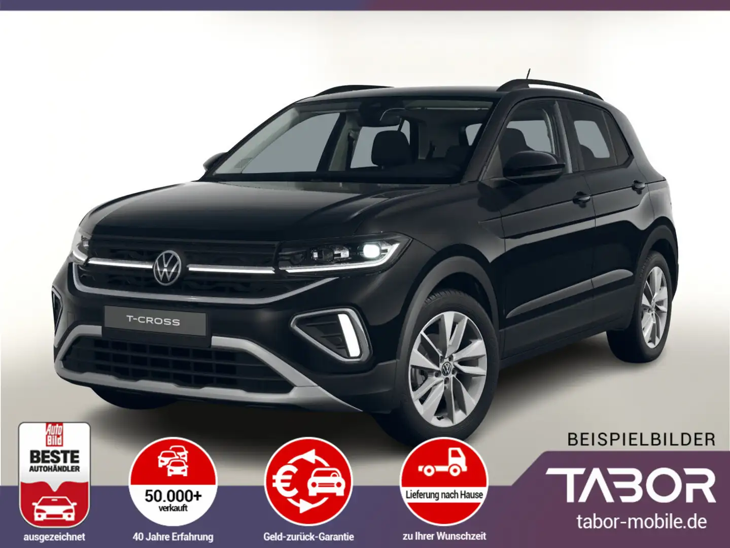Volkswagen T-Cross 1.0 TSI 115 DSG IQ.Light 17Z 2ZClim SHZ Schwarz - 1