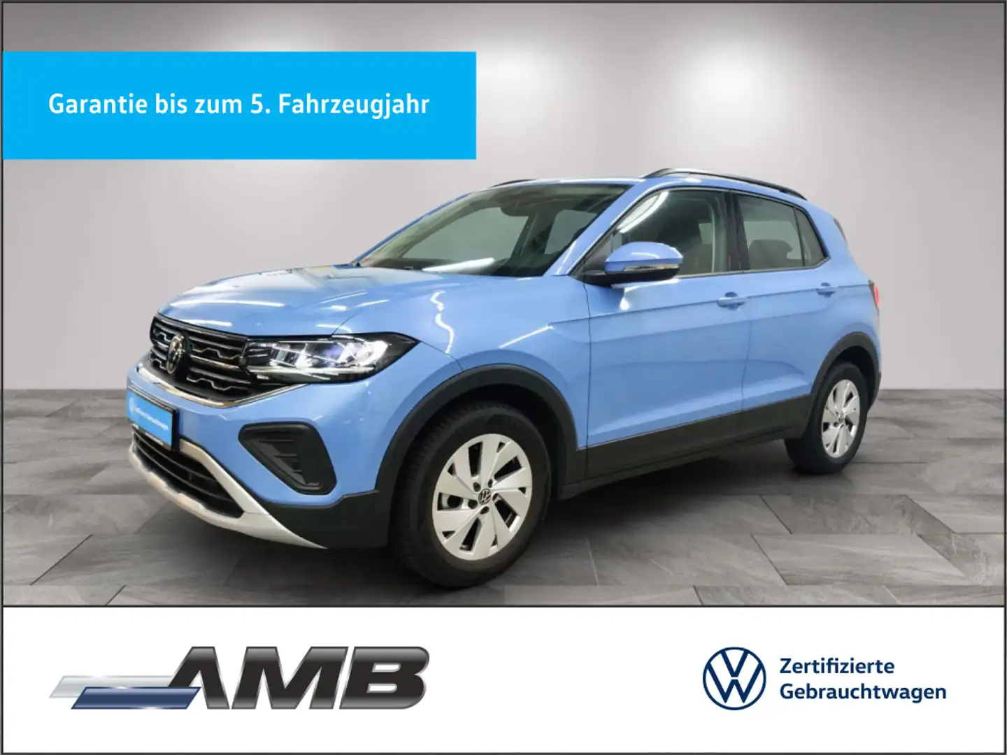 Volkswagen T-Cross Life 1.0 TSI AHK/LED/IQ.Drive/RFK/02.30G Blau - 1