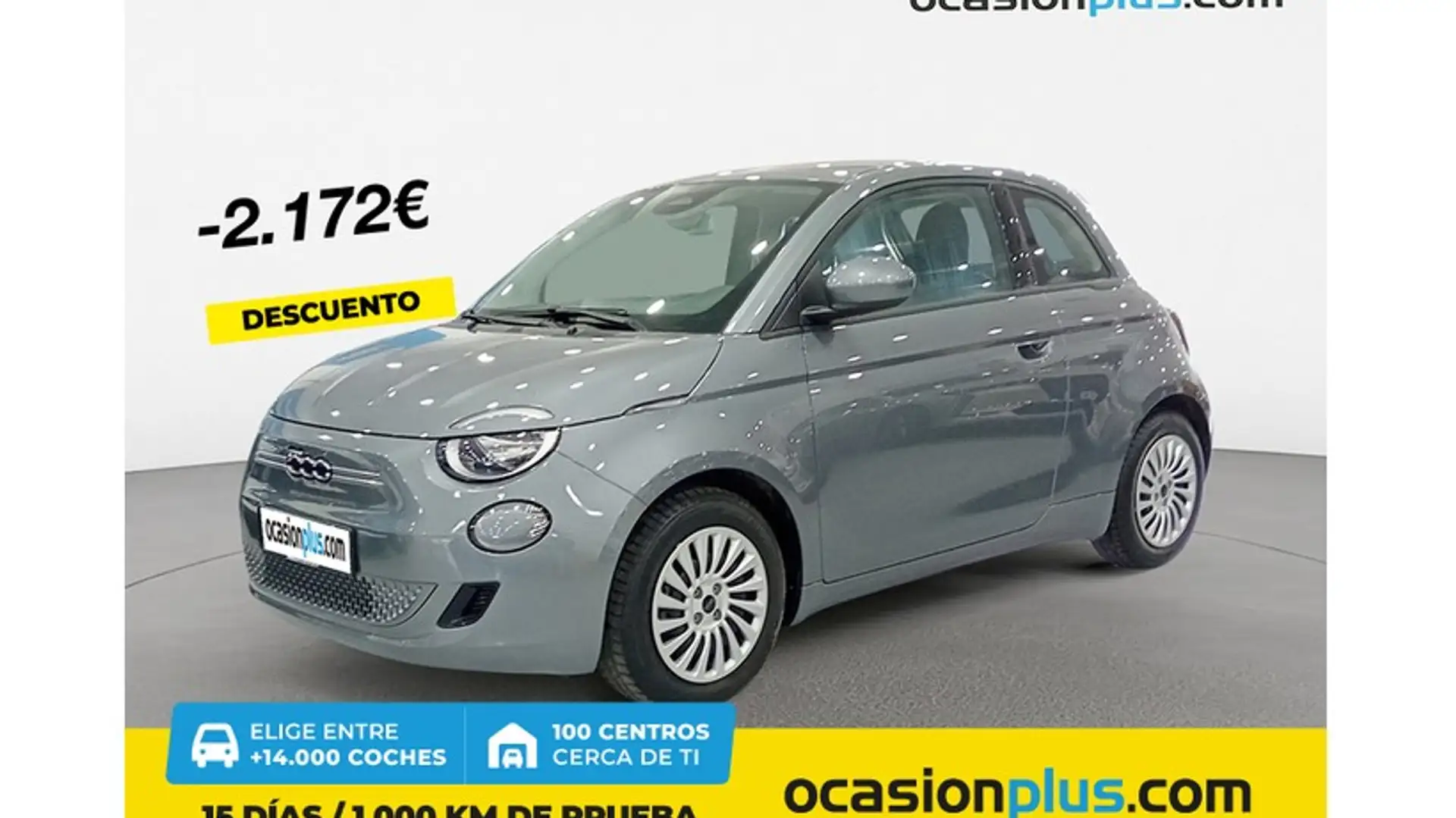 Fiat 500e 70Kw Action Grijs - 1