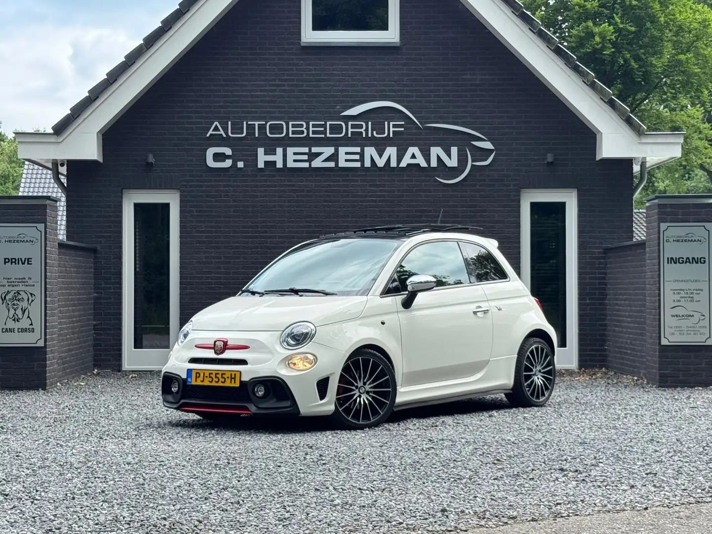 Fiat 500 Abarth 1.4-16V LEER PANORAMADAK CAMERA BOMVOL UITLAATSYST Wit - 2