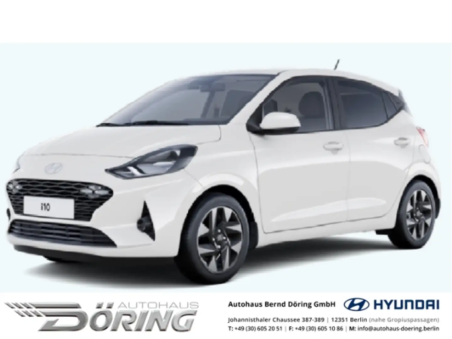 Hyundai i10 Trend 1.0 Automatik 63PS Klima Navi Weiß - 1