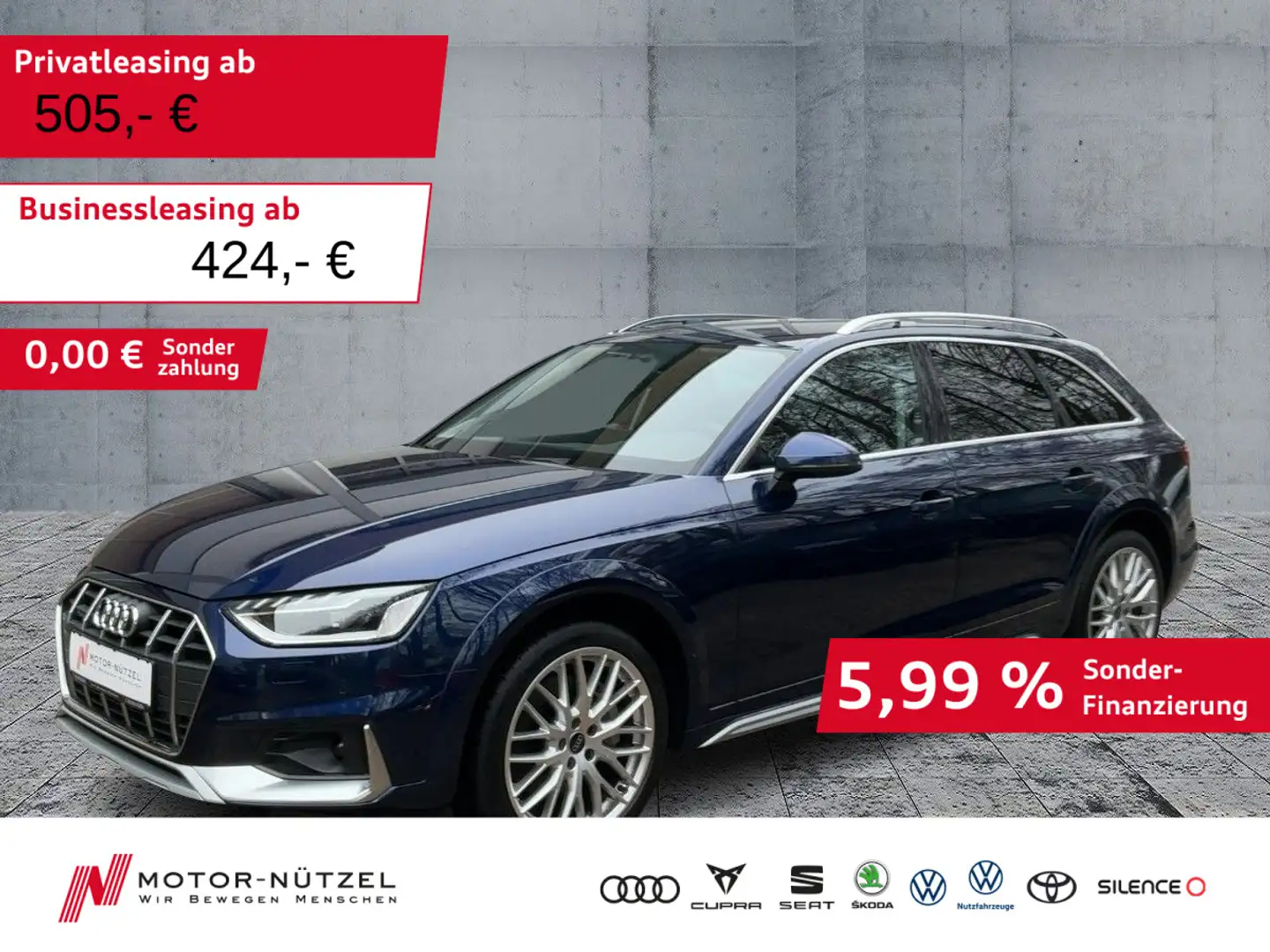 Audi A4 allroad A4 allroad quattro 45 TFSI 5JG+MATRIX+AHK+STDHZG Albastru - 1