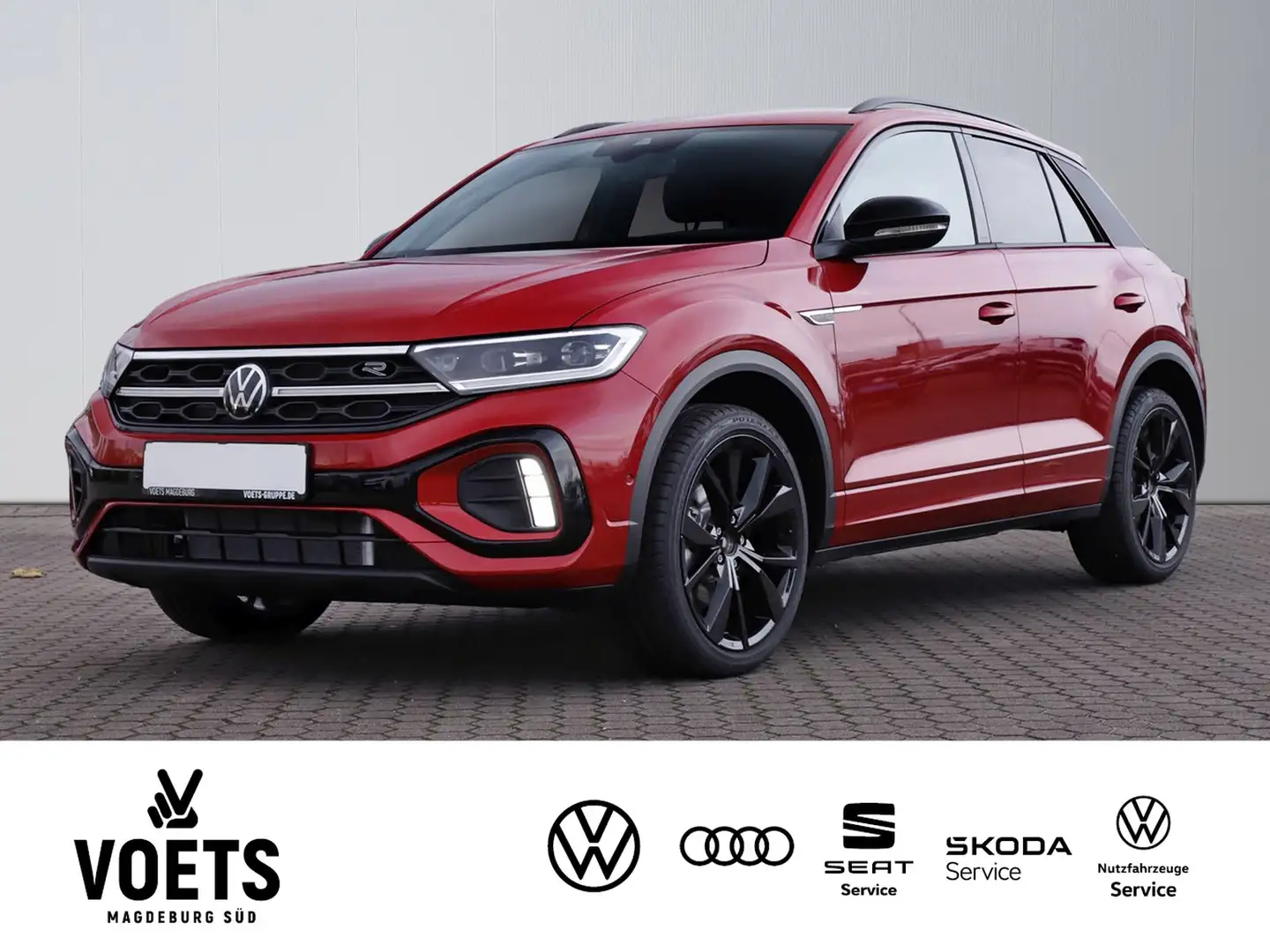 Volkswagen T-Roc 1.5TSI DSG R-Line LED+NAV+BLACK-STYLE+RFK Rood - 1