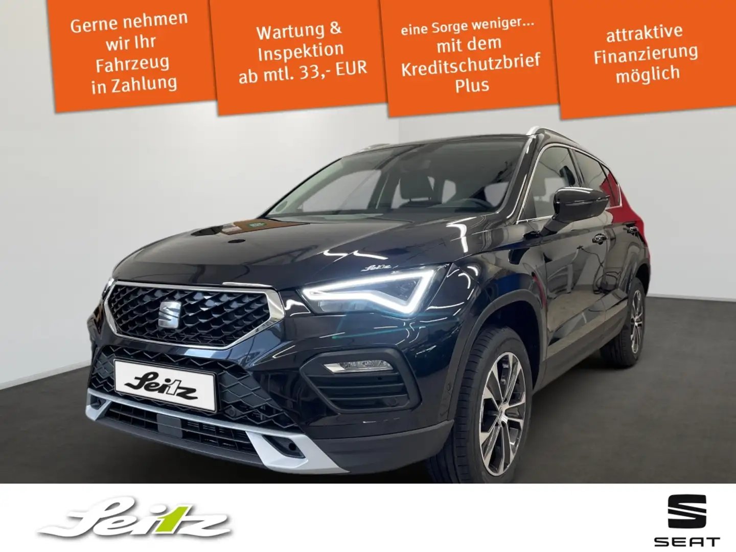 SEAT Ateca 1.5 TSI Style *AHK*NAVI*KAMERA*SITZH* Schwarz - 1