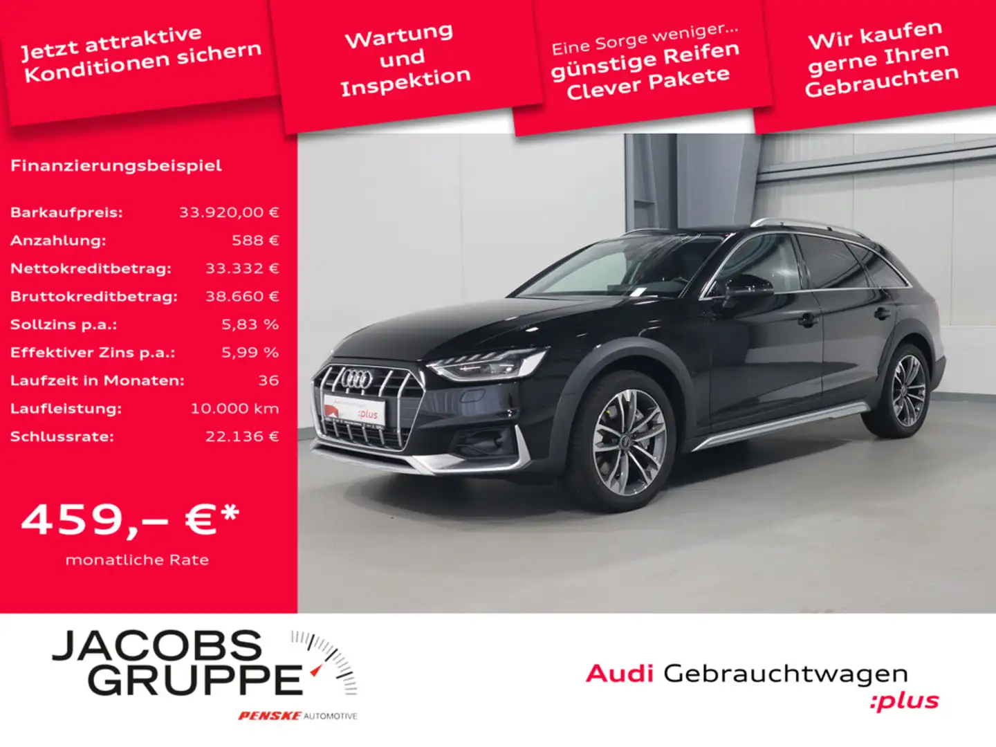 Audi A4 allroad 45 TFSI quattro B&O*Matrix-LED*Tempomat * Schwarz - 1