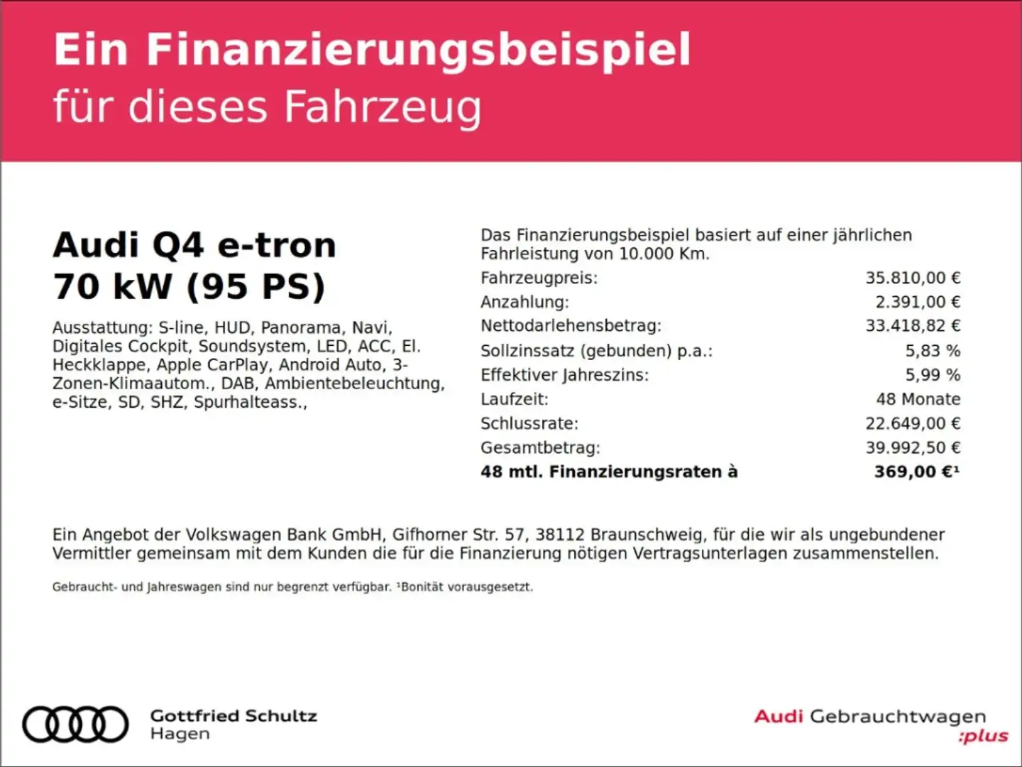 Audi Q4 e-tron 40 S line ext. MATRIX MMI PAN HUD KAMERA Grau - 2