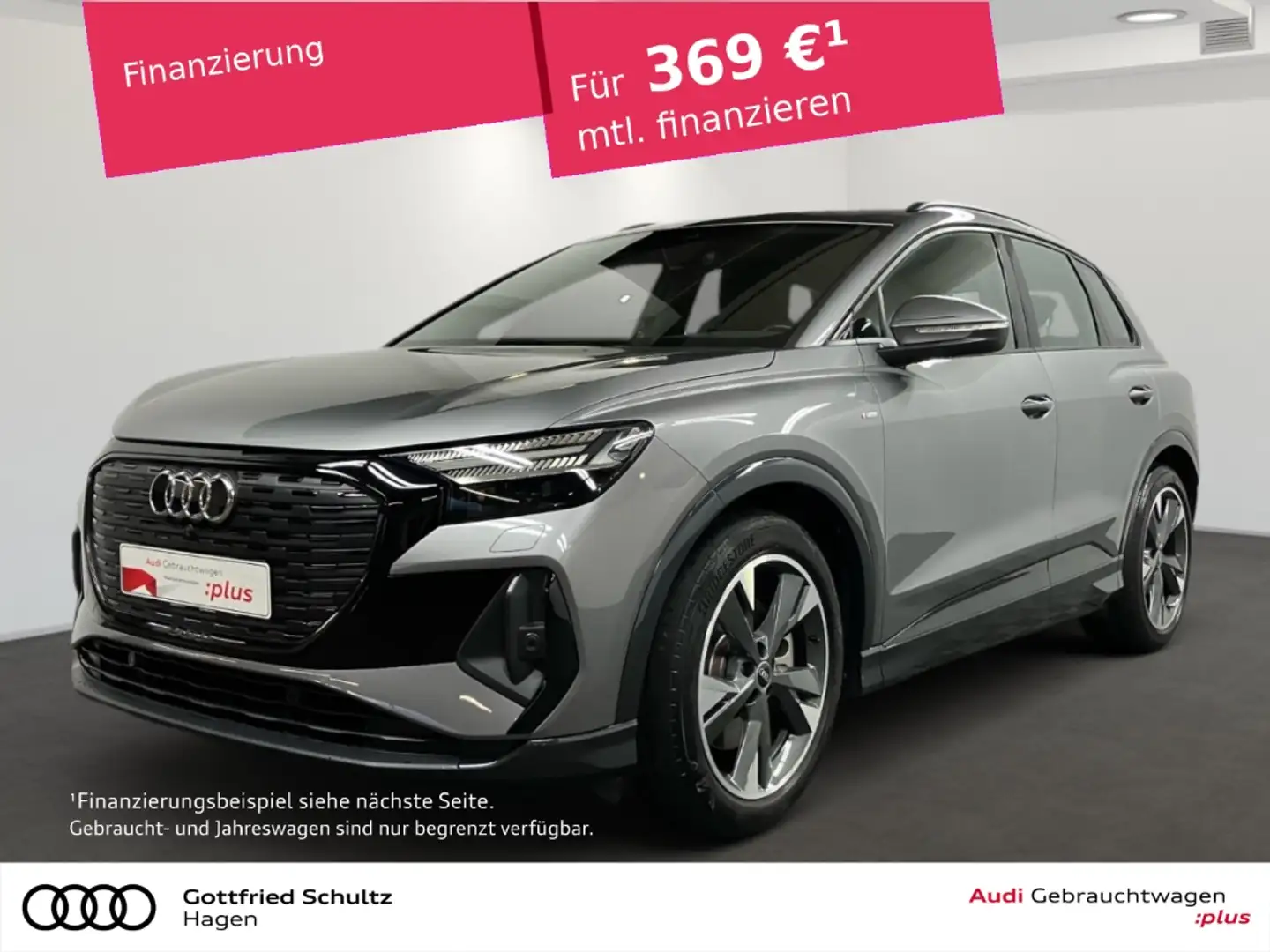 Audi Q4 e-tron 40 S line ext. MATRIX MMI PAN HUD KAMERA Grau - 1
