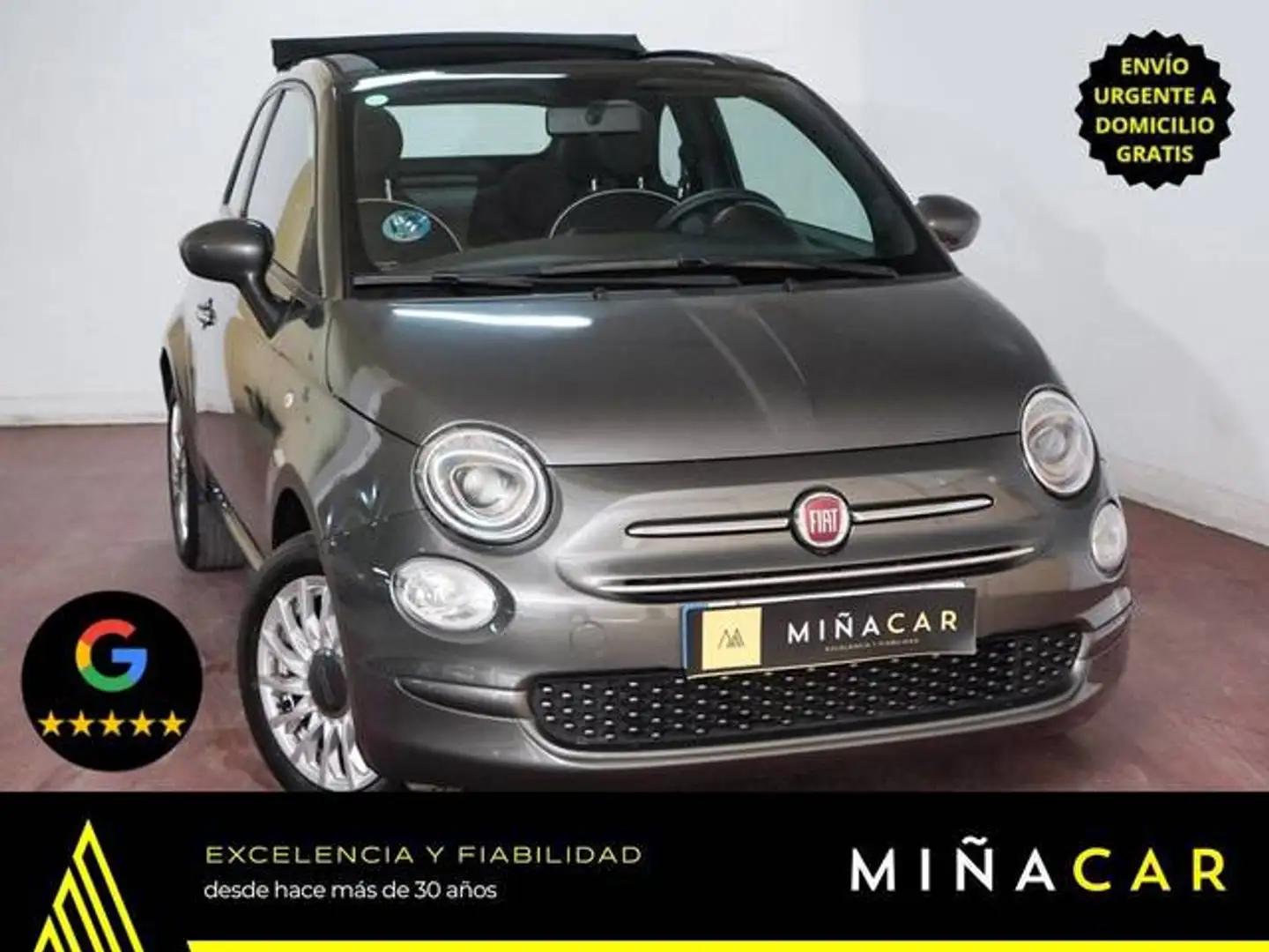 Fiat 500C 1.0 GSE Lounge Gris - 1