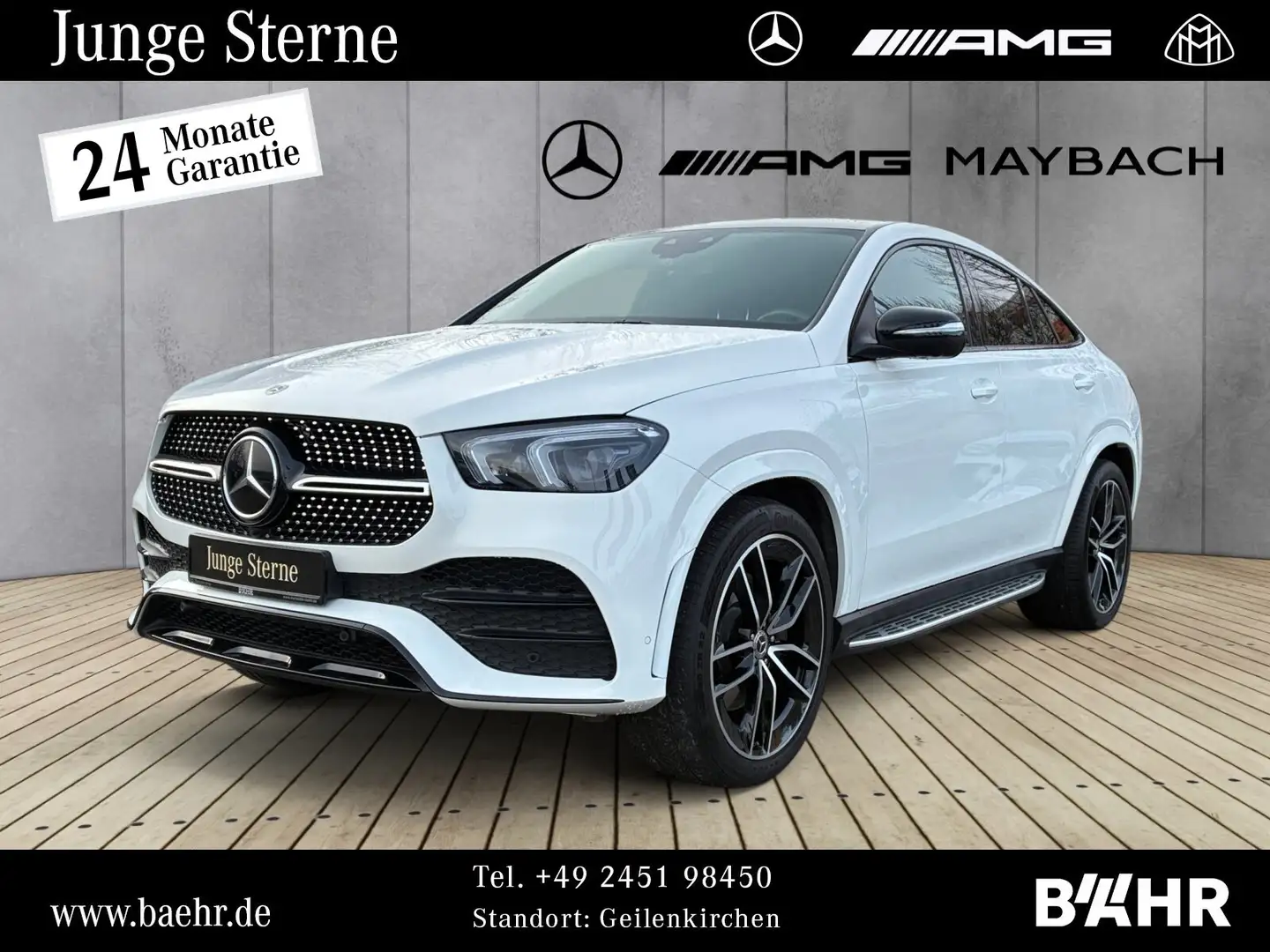 Mercedes-Benz GLE 400 GLE 400 d 4M Coupé AMG+Night/Pano/Airmatic/360° Blanc - 1