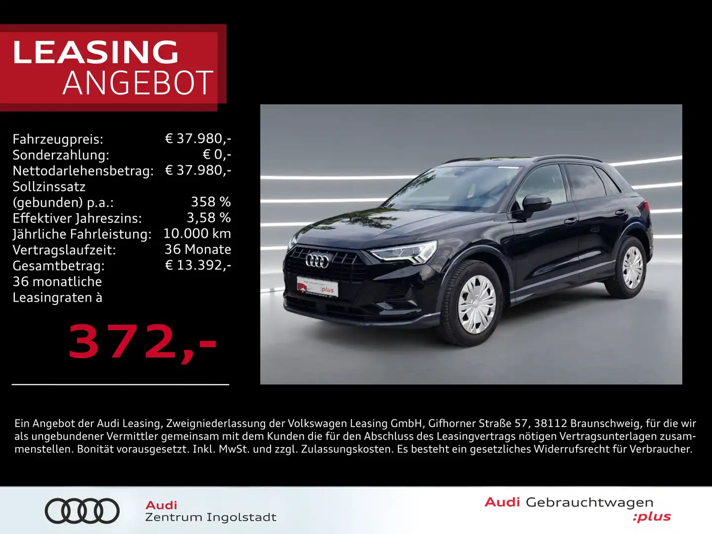 Audi Q3 35 TDI LED AHK ACC NAVI Optik-schw. advanced Noir - 1