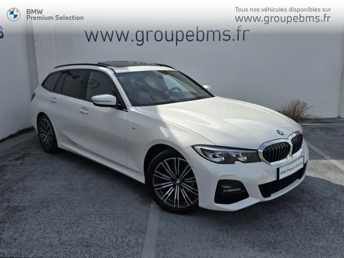 BMW 318 318dA MH 150ch M Sport Blanc - 1