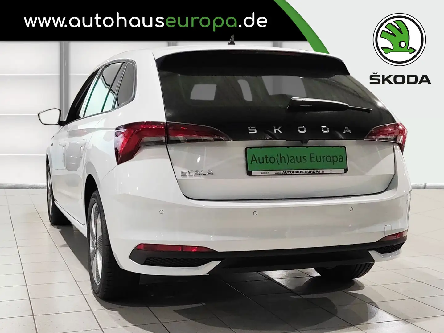 Skoda Scala Drive 1.0 TSI DSG-8fach bereift ACC210 SpurH SpurW Weiß - 2