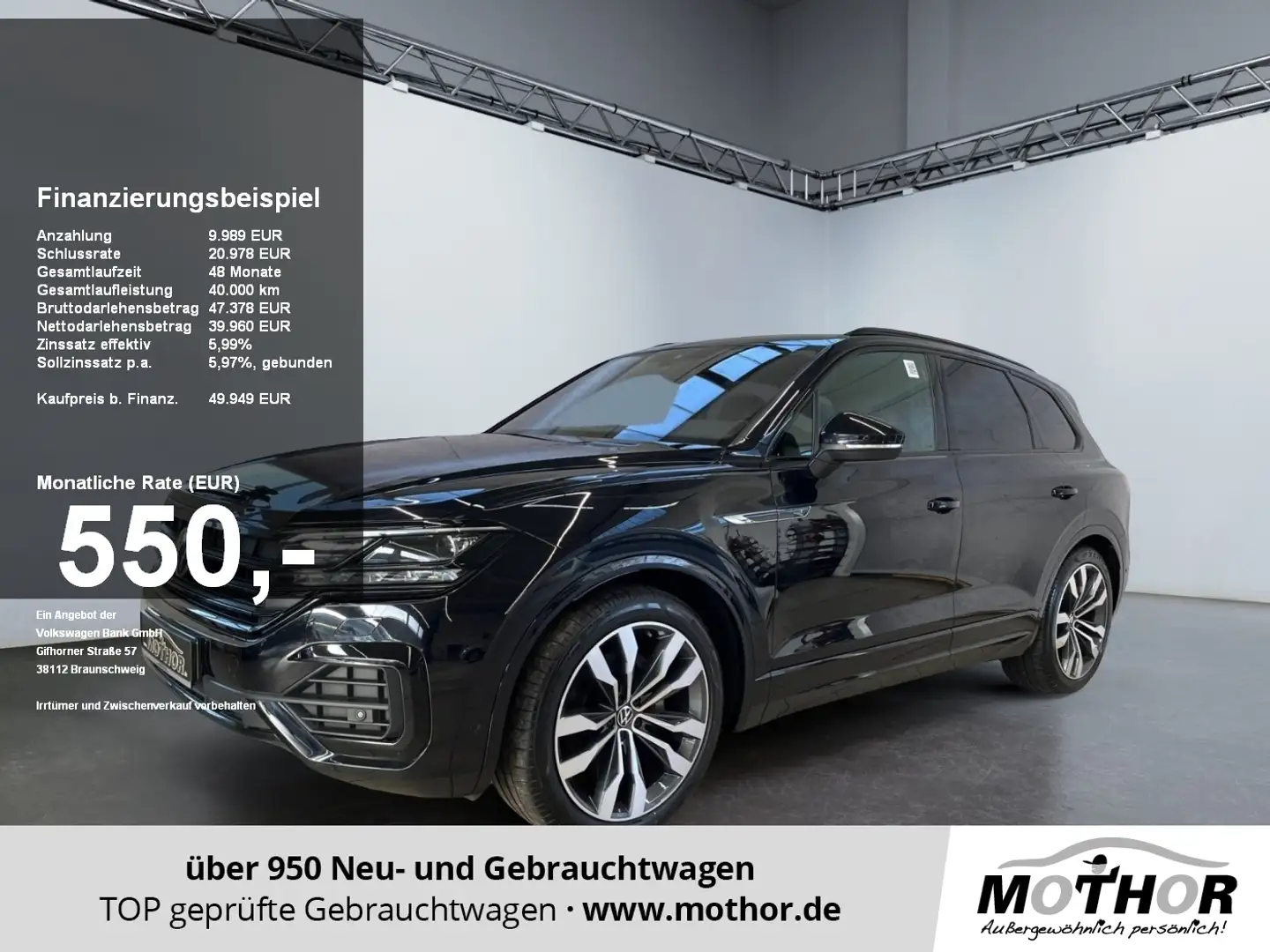 Volkswagen Touareg R-Line 3.0V6 TDI 4Motion AHK Luftfederung Schwarz - 1