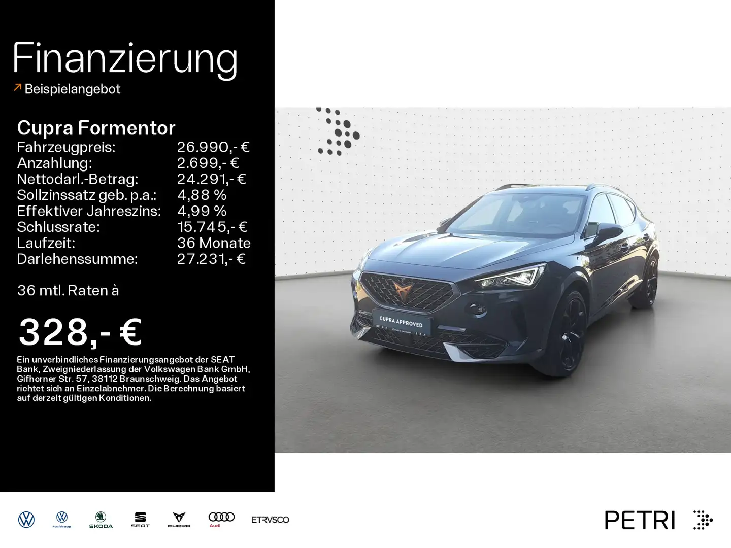 CUPRA Formentor 1.4TSI e-HYBRID 180kW*NAVI*360*SHZ*ACC Grau - 1