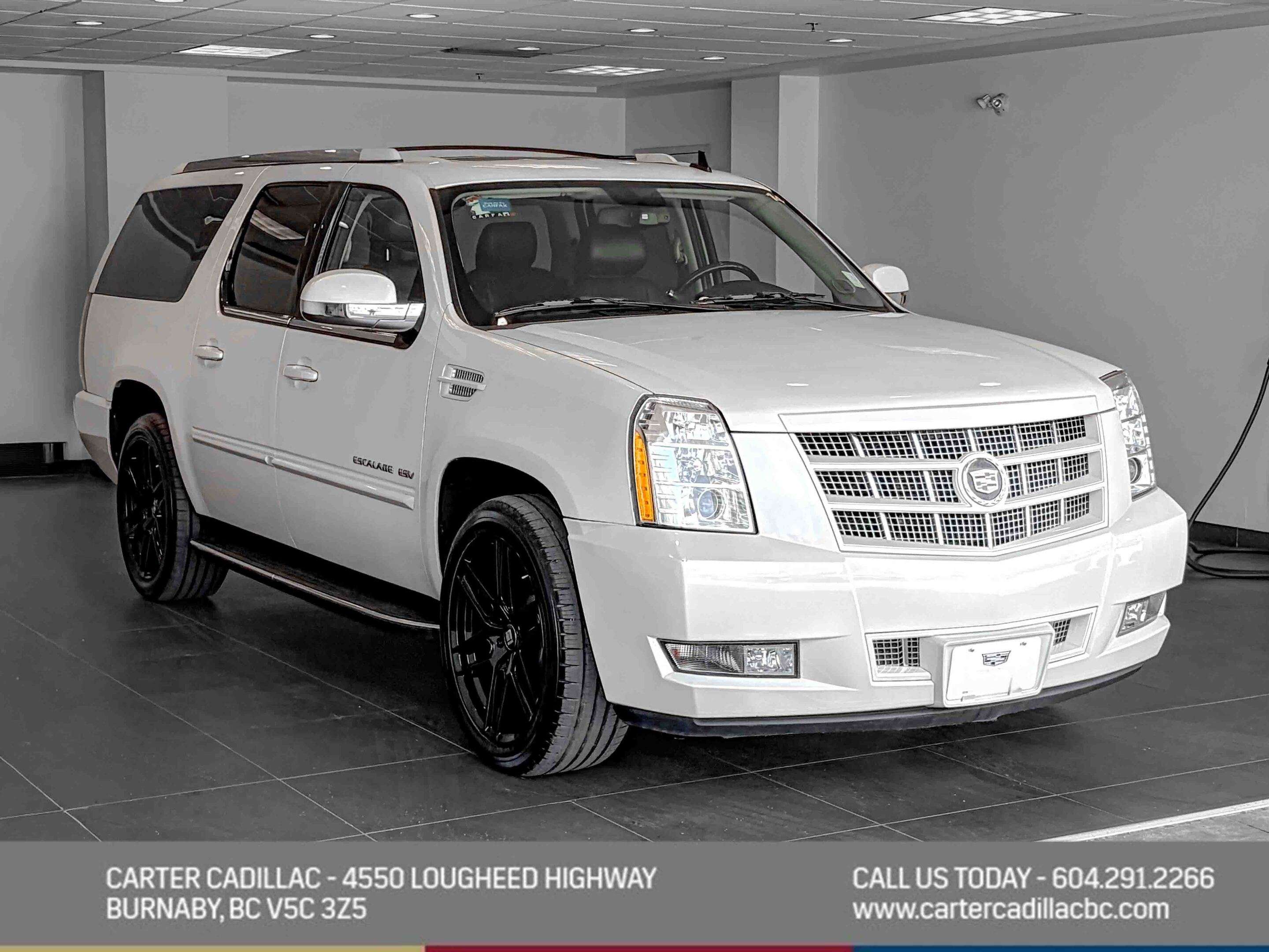 White 2014 Cadillac Escalade ESV SUV / Crossover All-Wheel Drive 6-Speed Automatic
