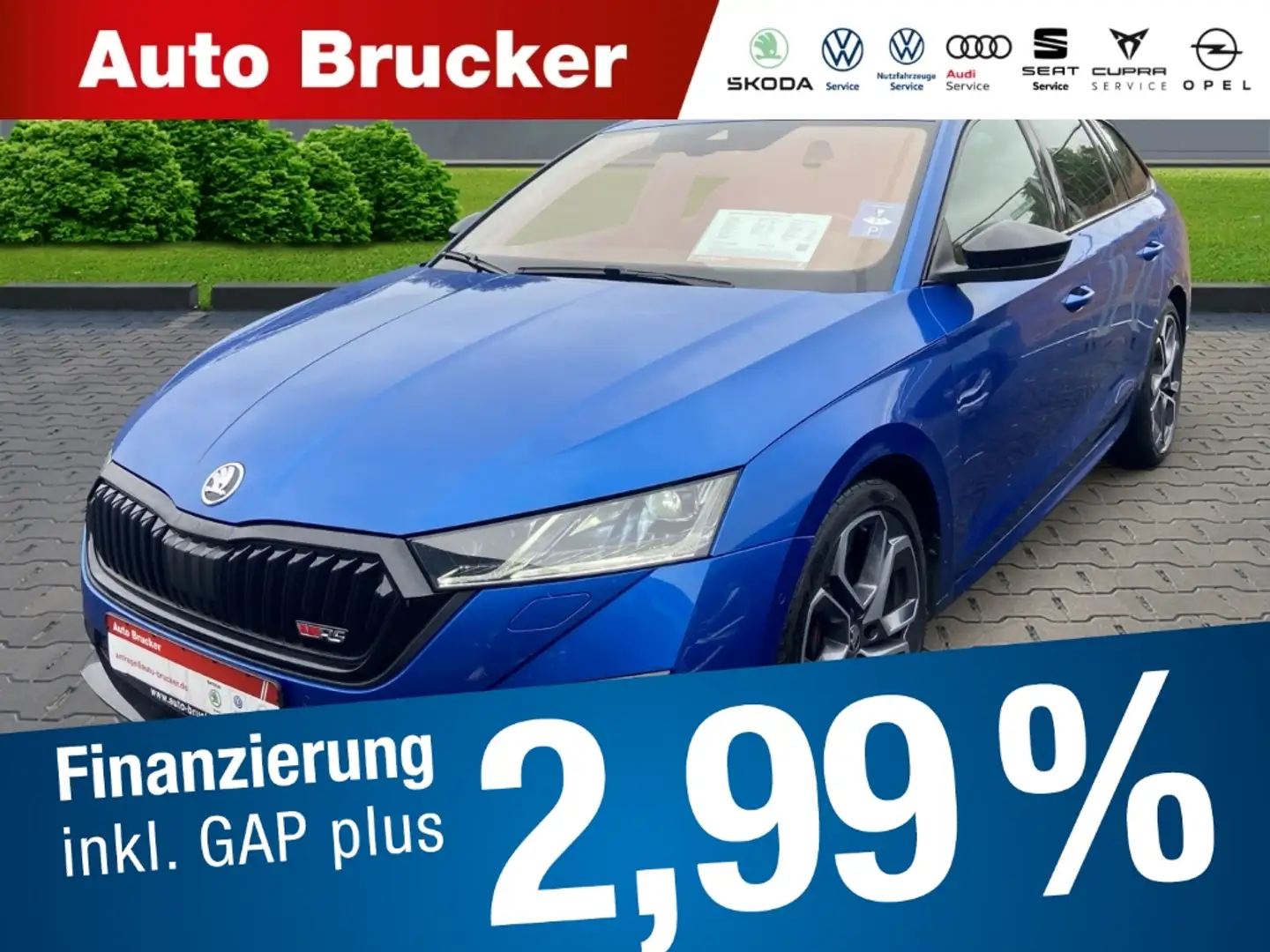Skoda Octavia Combi RS 4x4 2.0 TDI+Alufelgen+Navi+Klimaautomatik Blau - 1