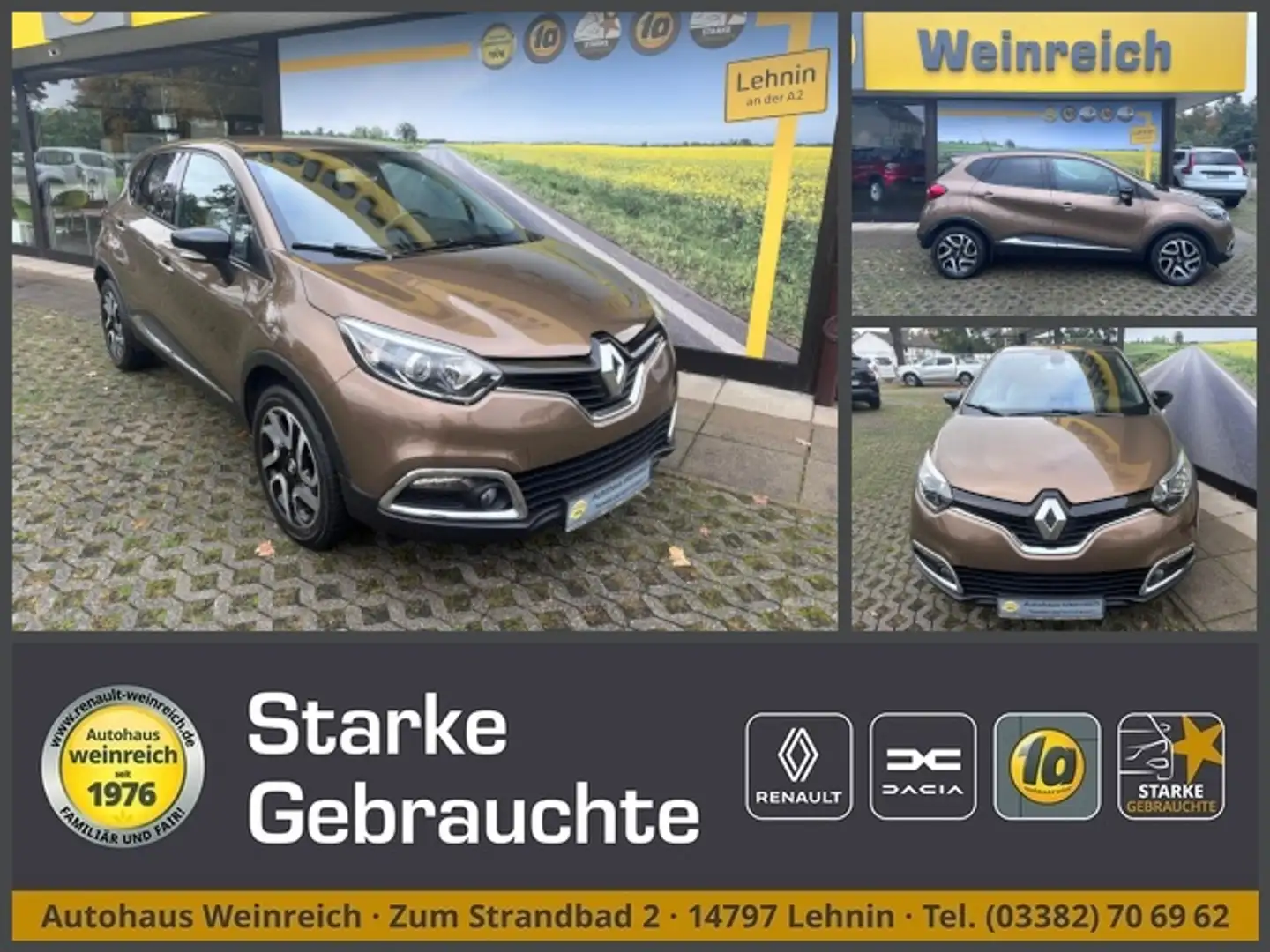 Renault Captur mit Klima & Sitzheizung Klima Navi Einparkhilfe Braun - 1