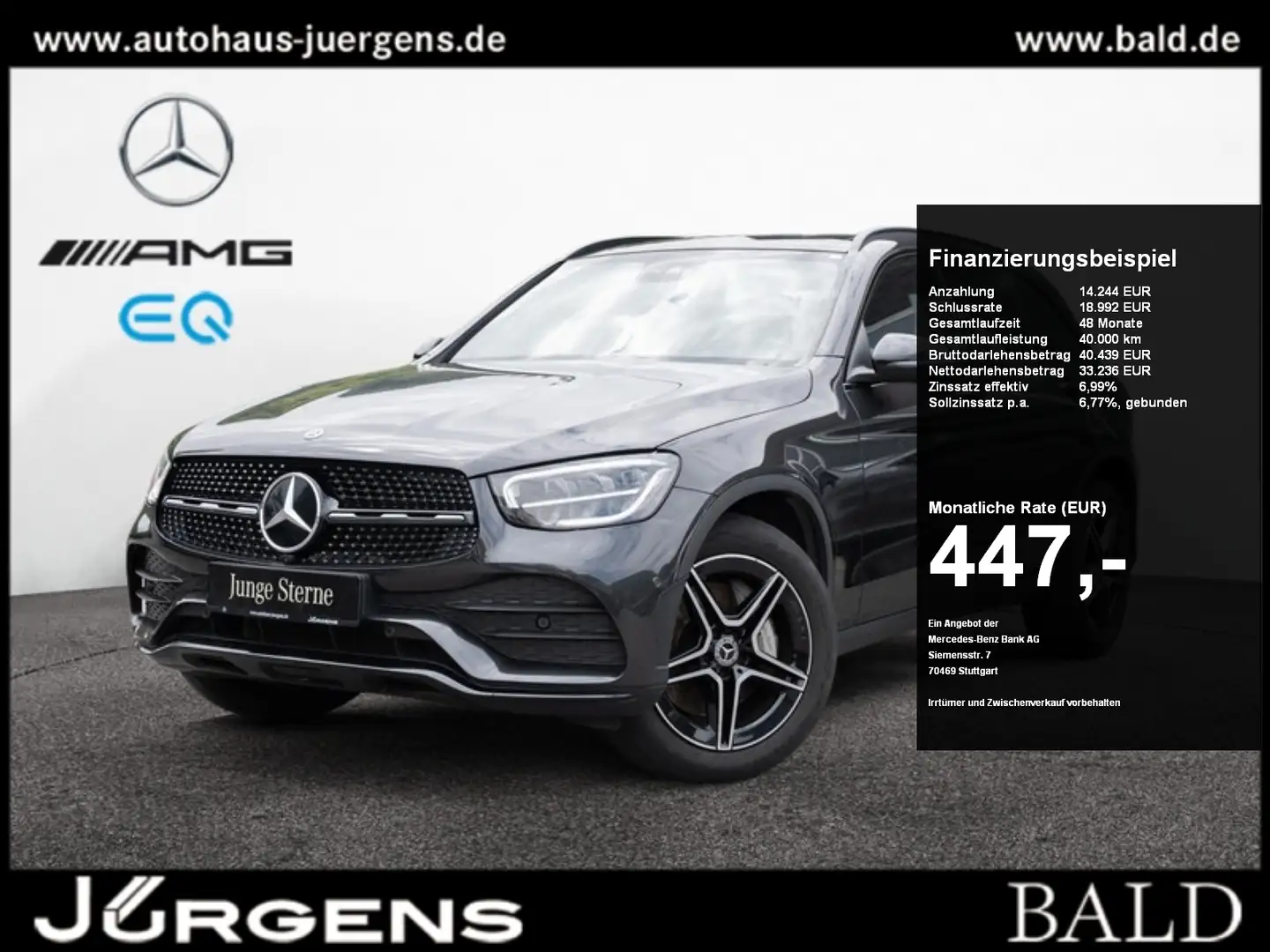 Mercedes-Benz GLC 400 d 4M AMG-Sport/Wide/Pano/Burm/AHK/Night Gris - 1