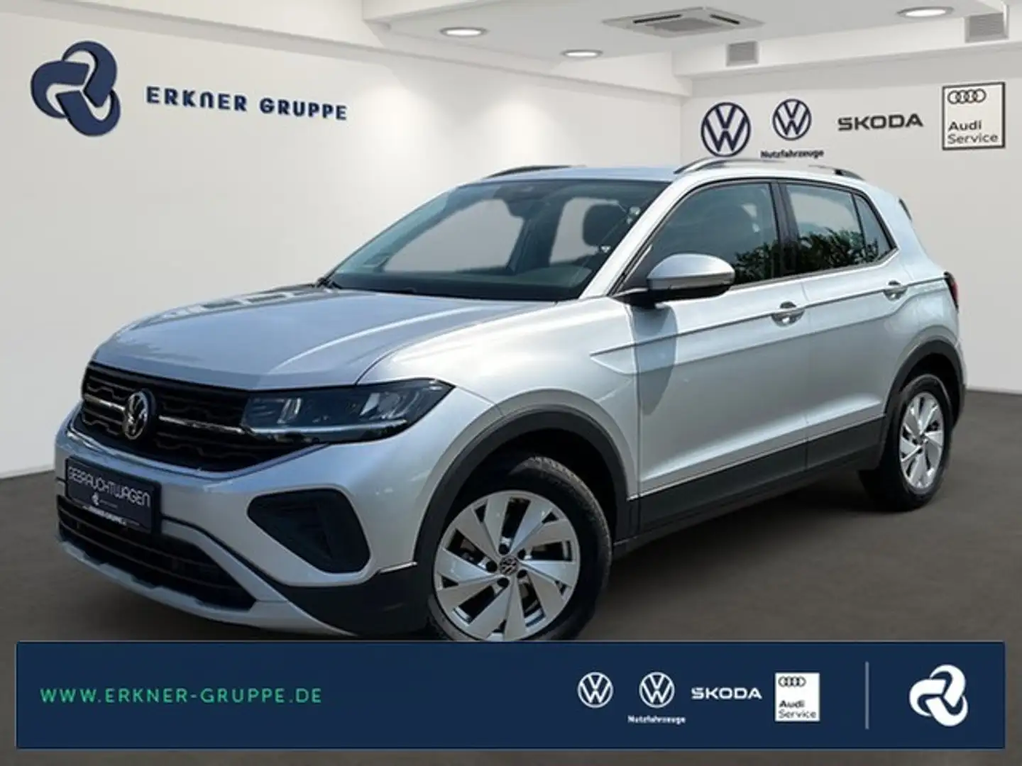 Volkswagen T-Cross 1.0TSI Life LED+ACC+DIGICOCKPIT+NAVI+++ Argent - 1