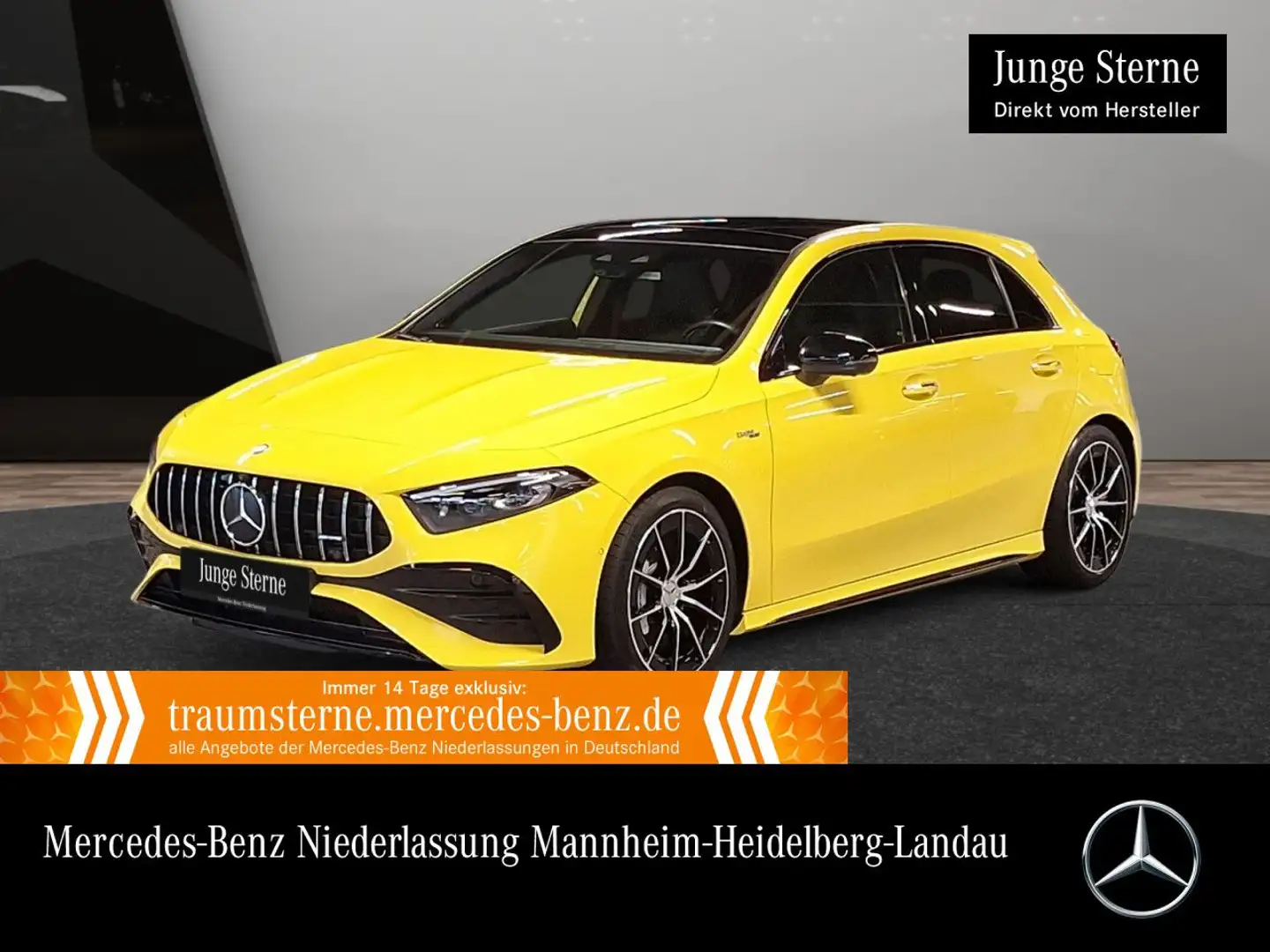 Mercedes-Benz A 35 AMG A 35 4M Kompakt AMG+PANO+360°+MULTIBEAM+BURMESTER Gelb - 1