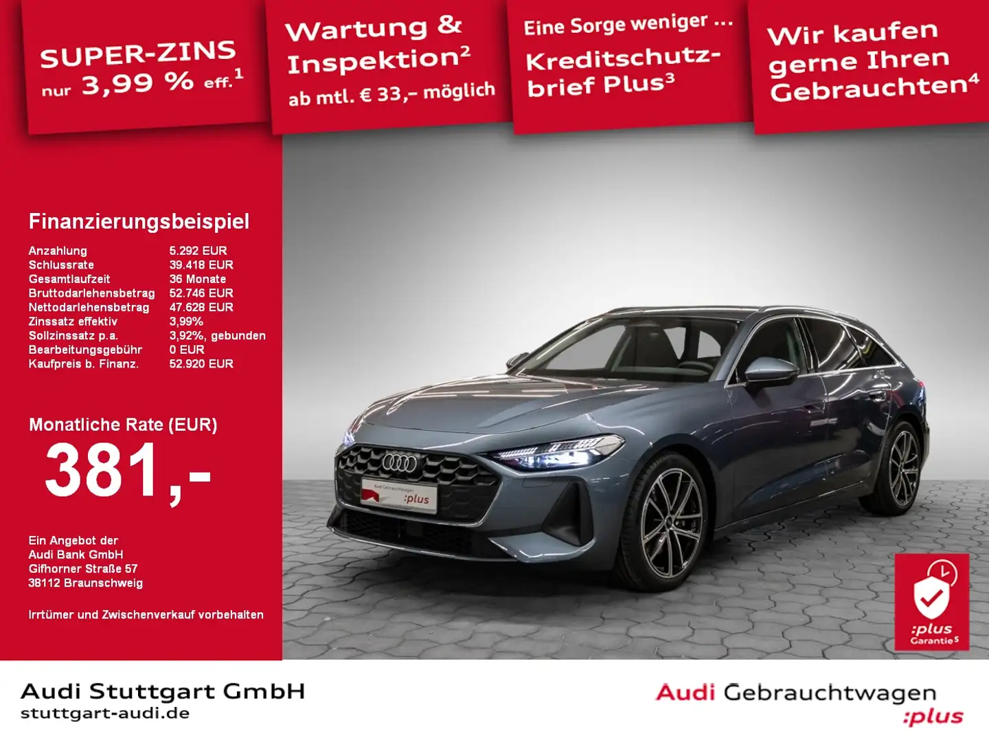Audi A5 Avant TFSI S-tronic Matrix SHZ Keyless Navi Bleu - 1