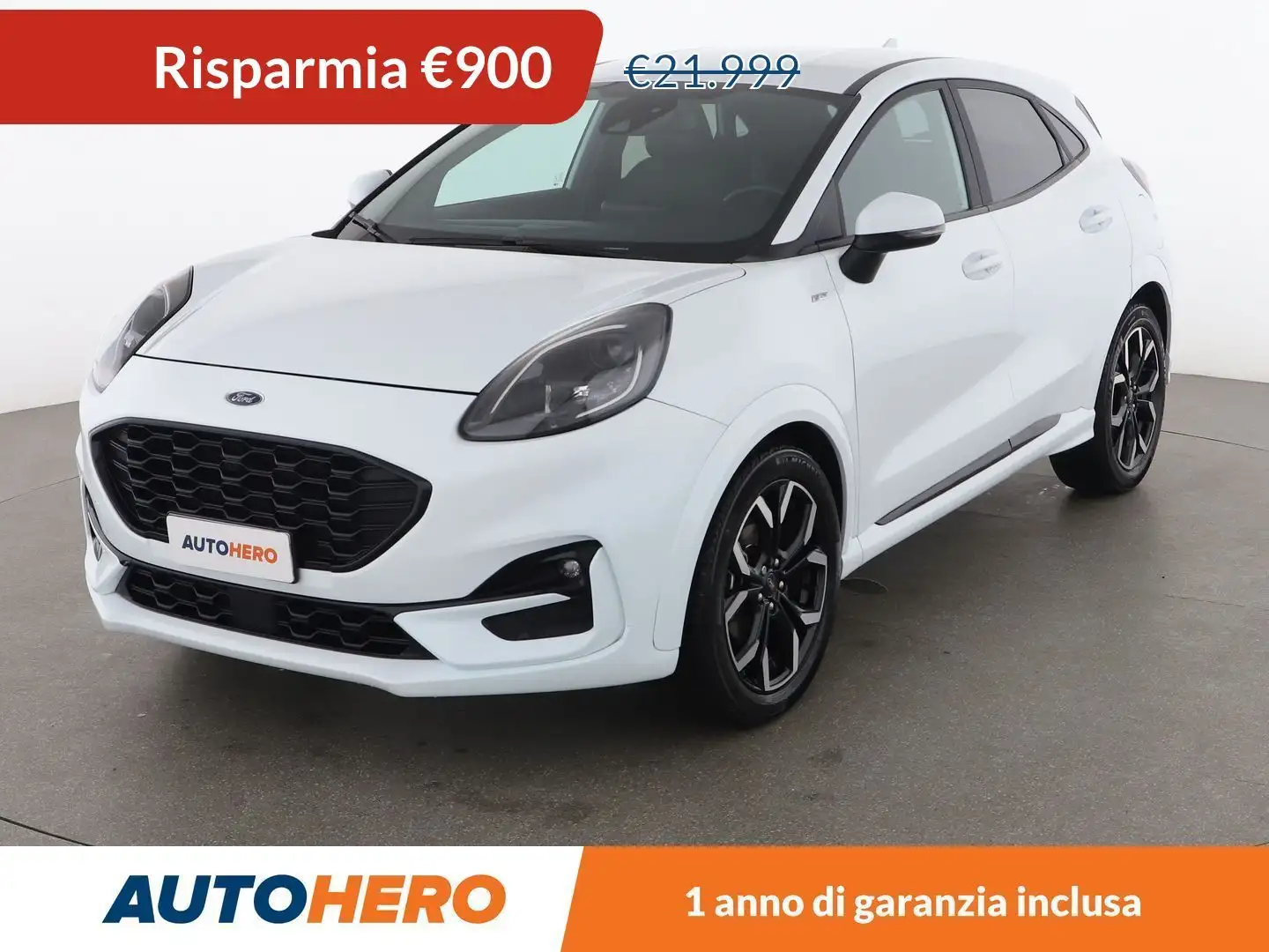 Ford Puma 1.0 EcoBoost Mild-Hybrid ST-Line X 125 CV aut MHEV Bianco - 1