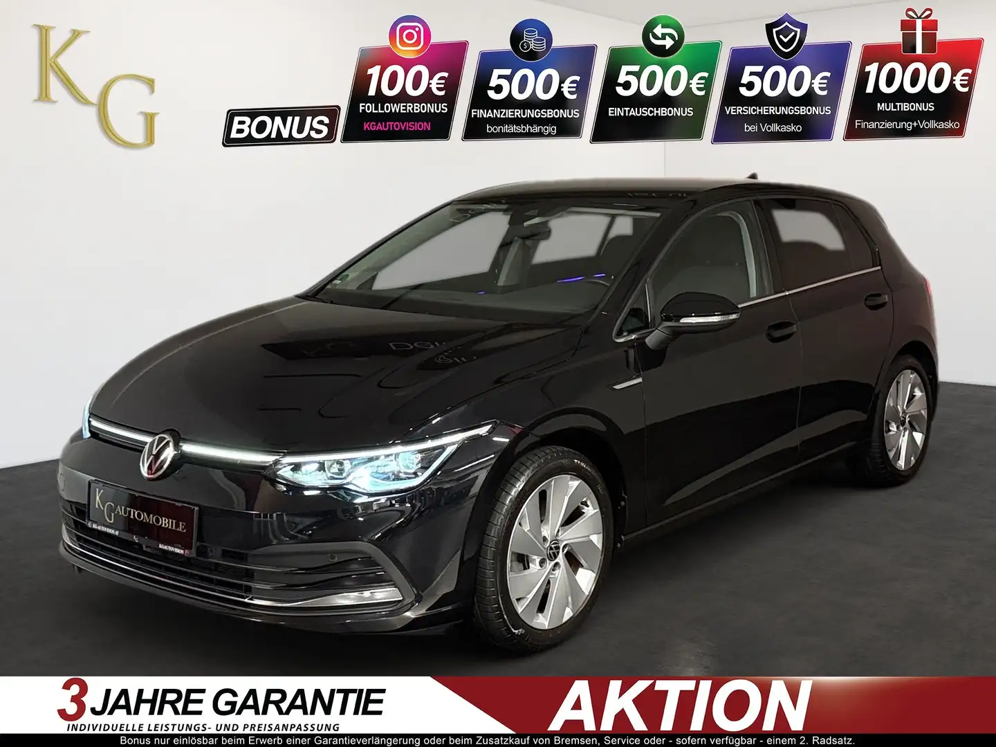 Volkswagen Golf 1,5 TSI DSG ab ca. 182€ monatich Schwarz - 1