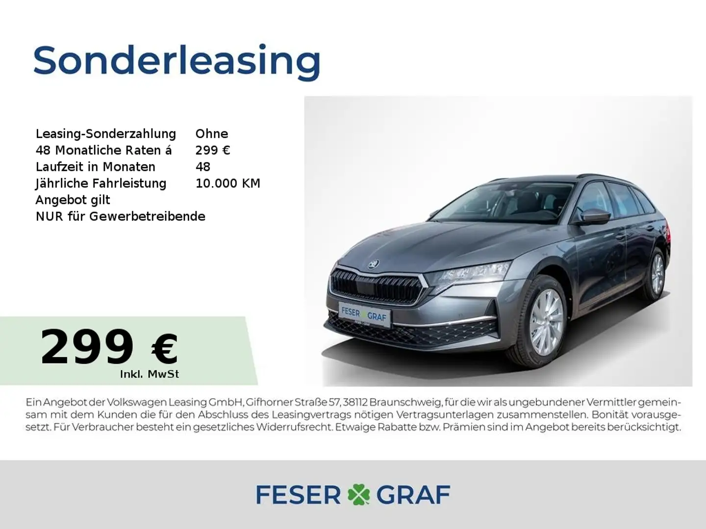 Skoda Octavia Combi Selection 2.0 TDI DSG NAVI/LED/AHK Grijs - 1
