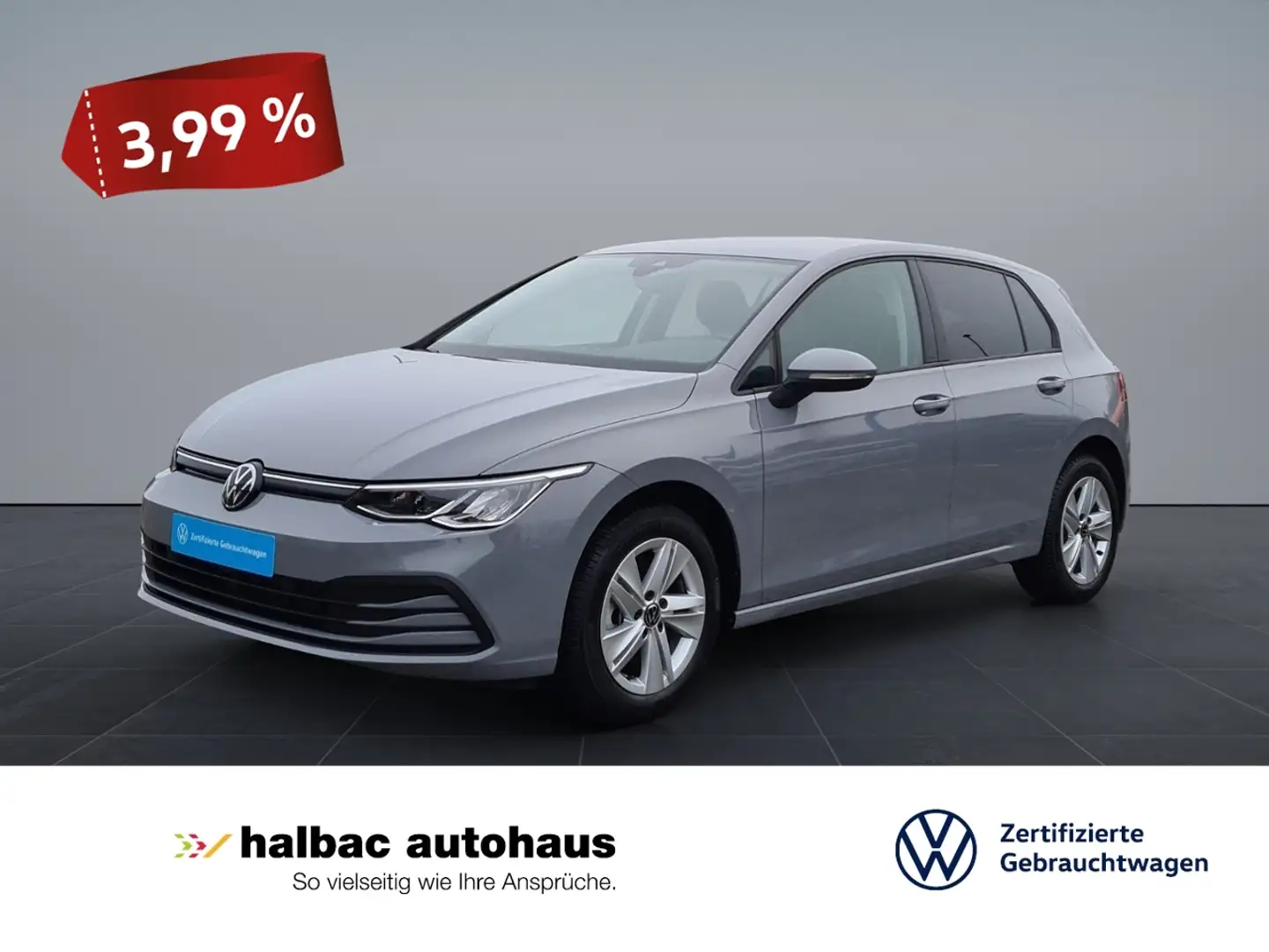 Volkswagen Golf 1.0 TSI Life +NAVI+5JAHREGAR+PDC+SHZ+LED+ACC+APPC Grijs - 1