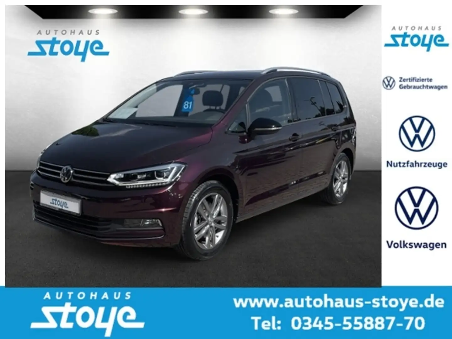 Volkswagen Touran IQ Drive TDi DSG Navi 7S ACC Rot - 1