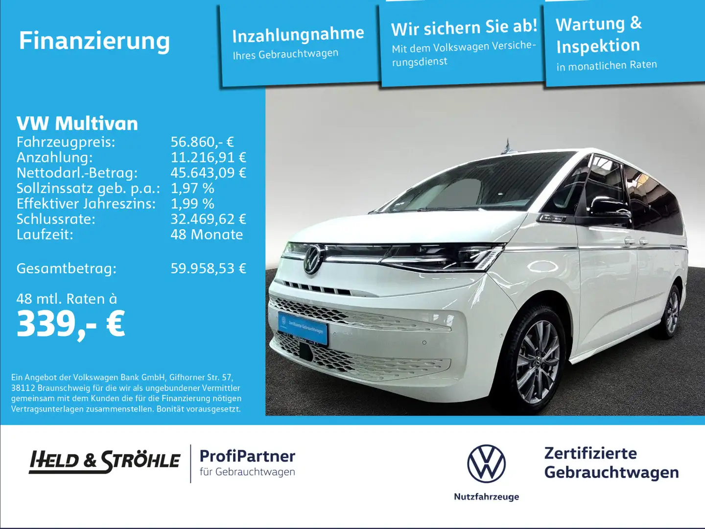 Volkswagen T7 Multivan T7 Multivan Style 2.0 TDI DSG Lang IQ AHK HuD 18 Weiß - 1