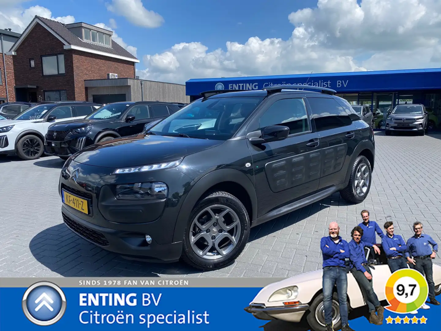 Citroen C4 Cactus 1.2 PT SHINE ECC NAVI CAMERA 1E EIG NIEUWE DIS.RIE Zwart - 1