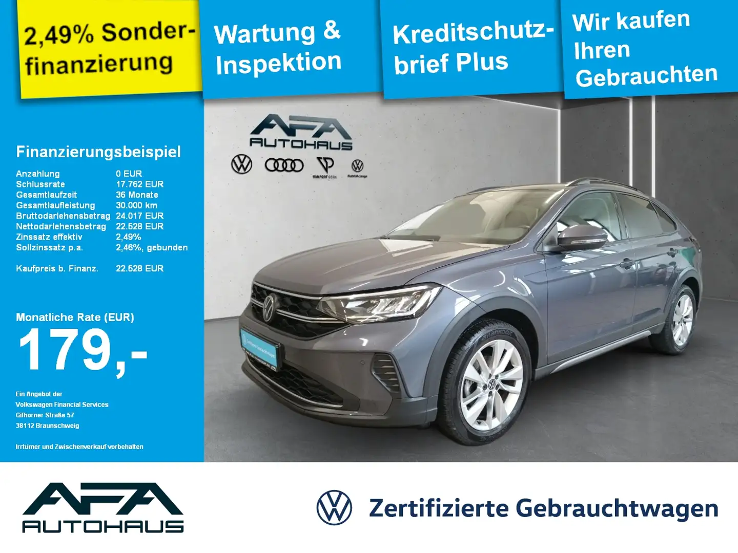 Volkswagen Taigo 1.5 TSI LIFE DSG Navi*LED*SHZ*App-Connect Grau - 1