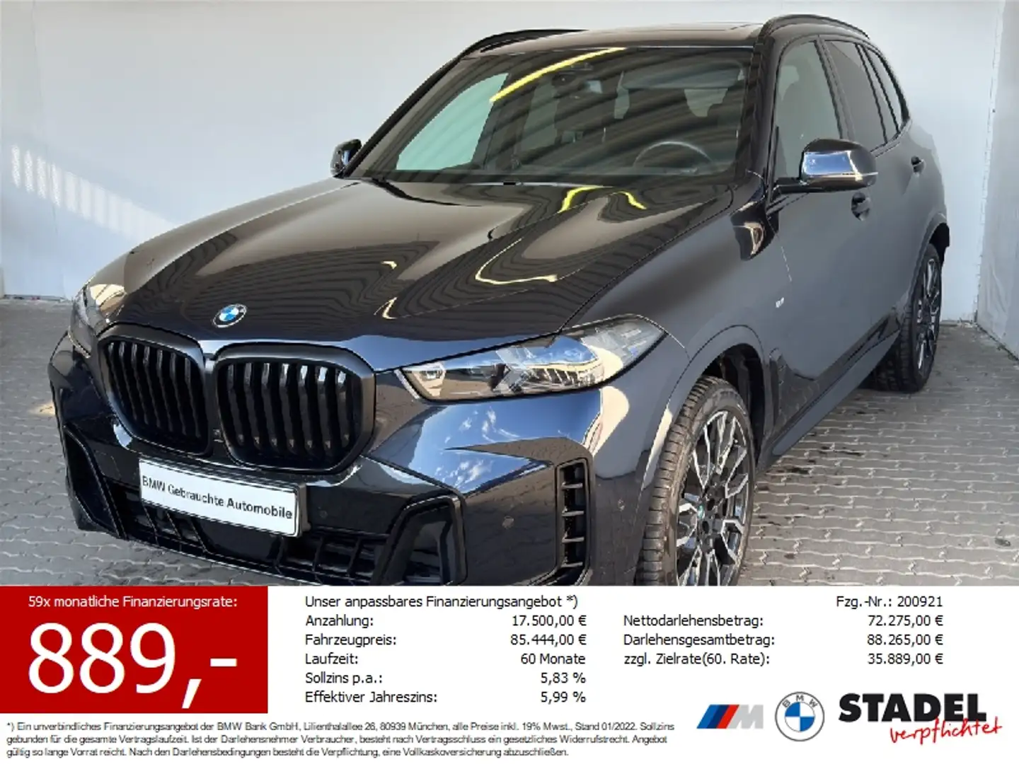 BMW X5 xDr30dA M Sport Pano.Memory.Standhz.360° Schwarz - 1