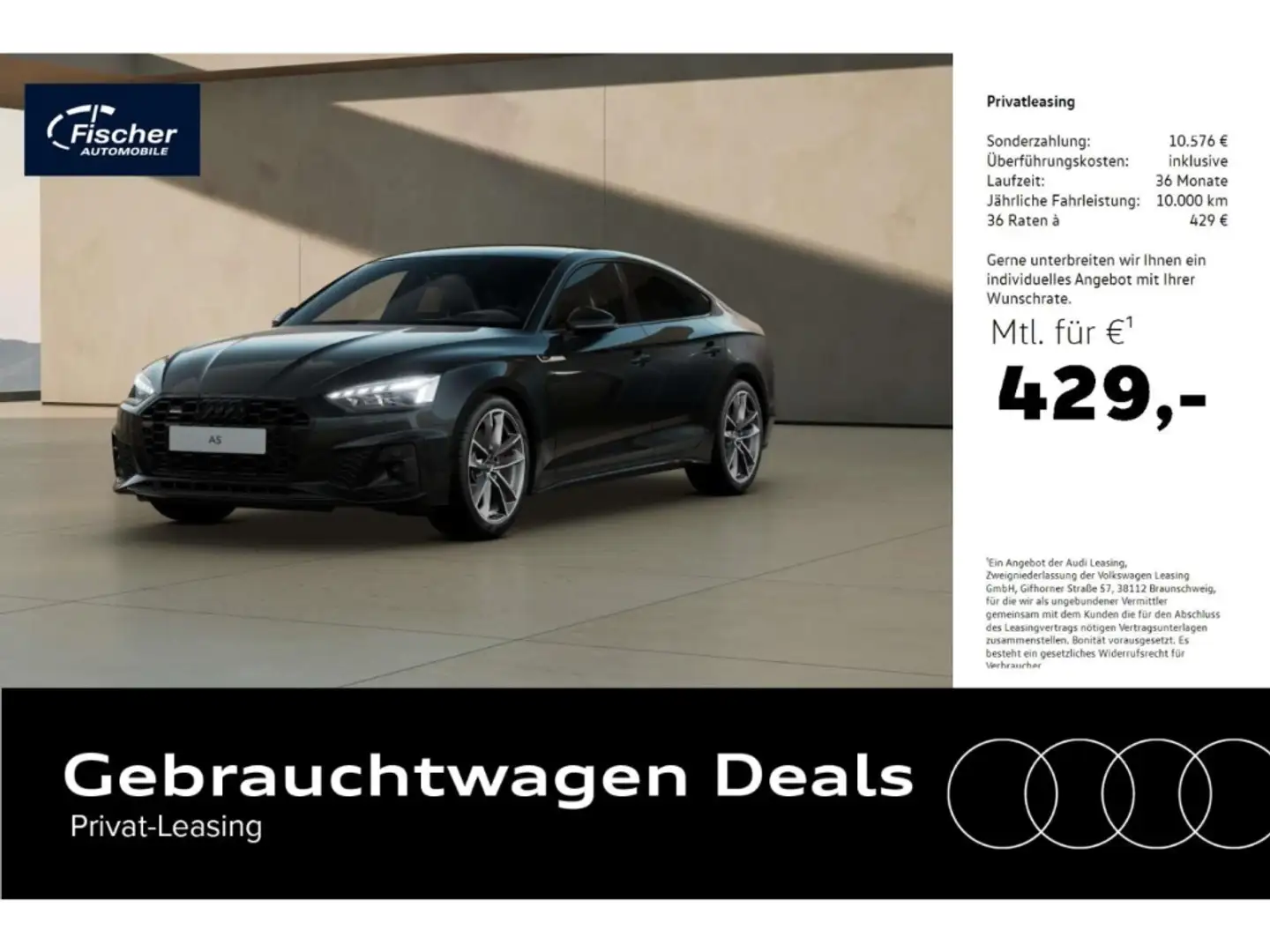 Audi A5 Sportback 40 TFSI qu. S line bus. AHK/P-Dach Czarny - 1