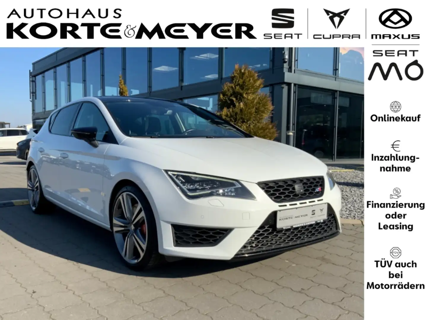 SEAT Leon Cupra 290 2.0TSI 6-Gang+Navi +Tempomat Weiß - 1