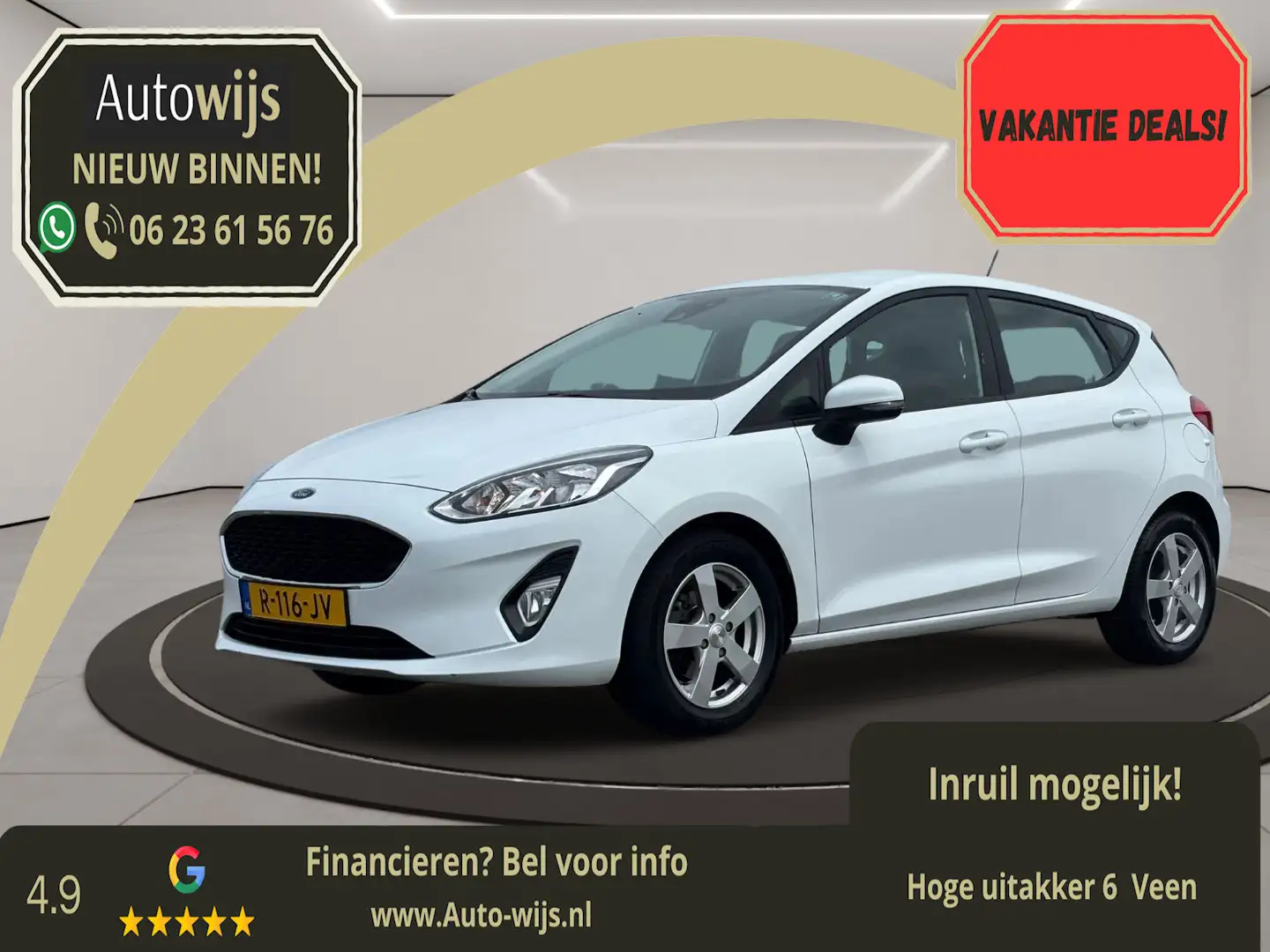 Ford Fiesta 1.1 Trend|NWE MODEL|LM-Velg|PDC|PDC|Goed onderhoud Wit - 1
