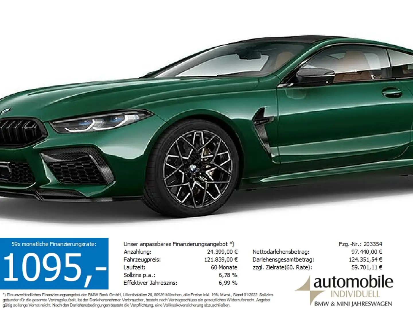 BMW M8 Competition NP.211814.-V-Max Carbon Keramic Grün - 1