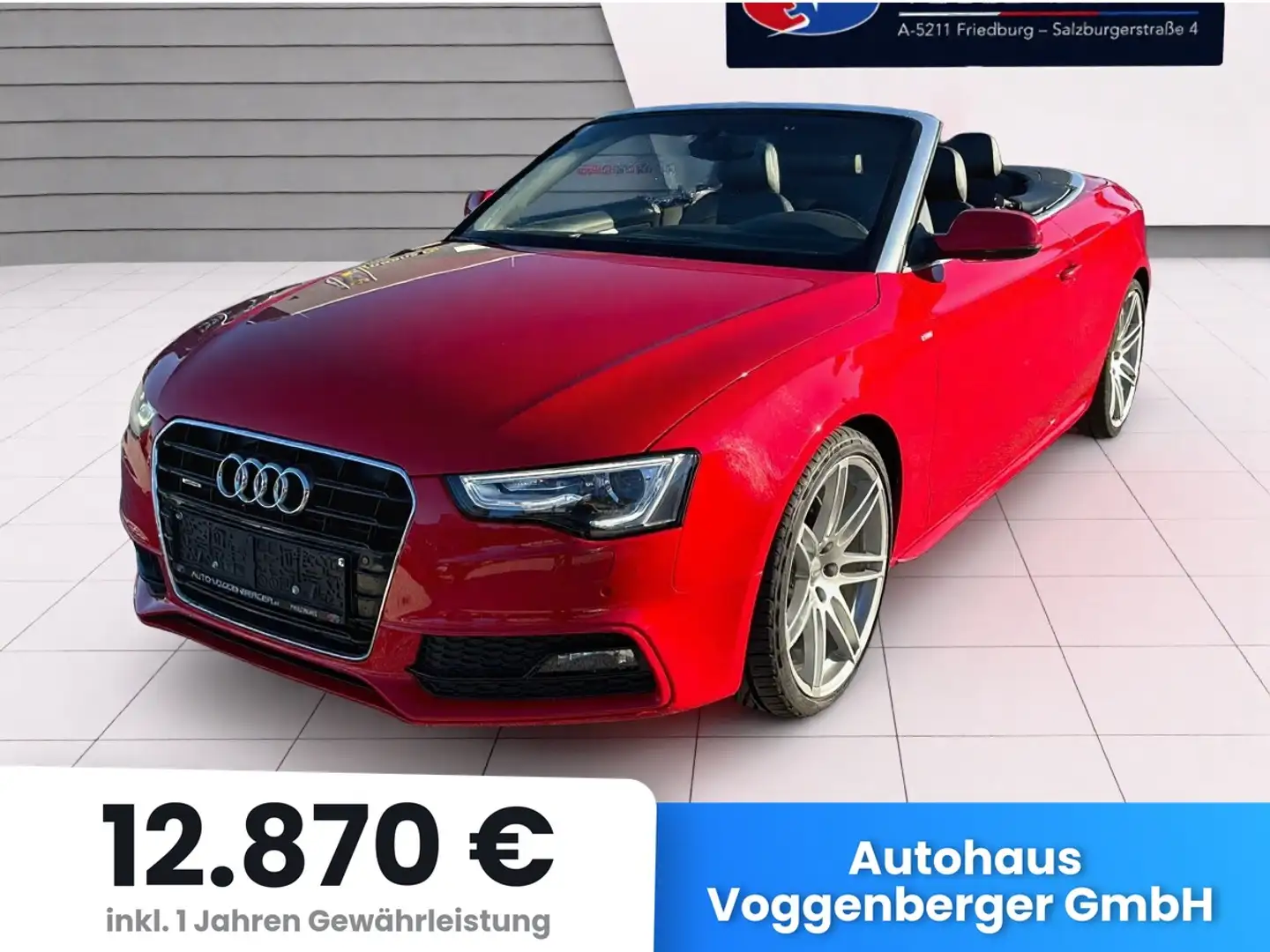 Audi A5 A5 Cabrio 2,0 TFSI quattro S-tronic Rot - 1