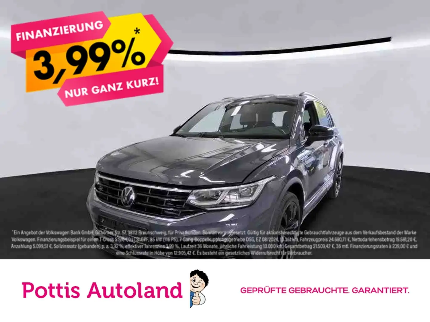 Volkswagen Tiguan 2.0 TDI DSG 4M R-LINE NAVI AHK KAMERA LED Grau - 1