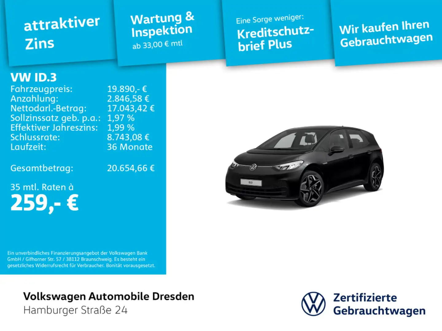 Volkswagen ID.3 Pure Performance Grau - 1