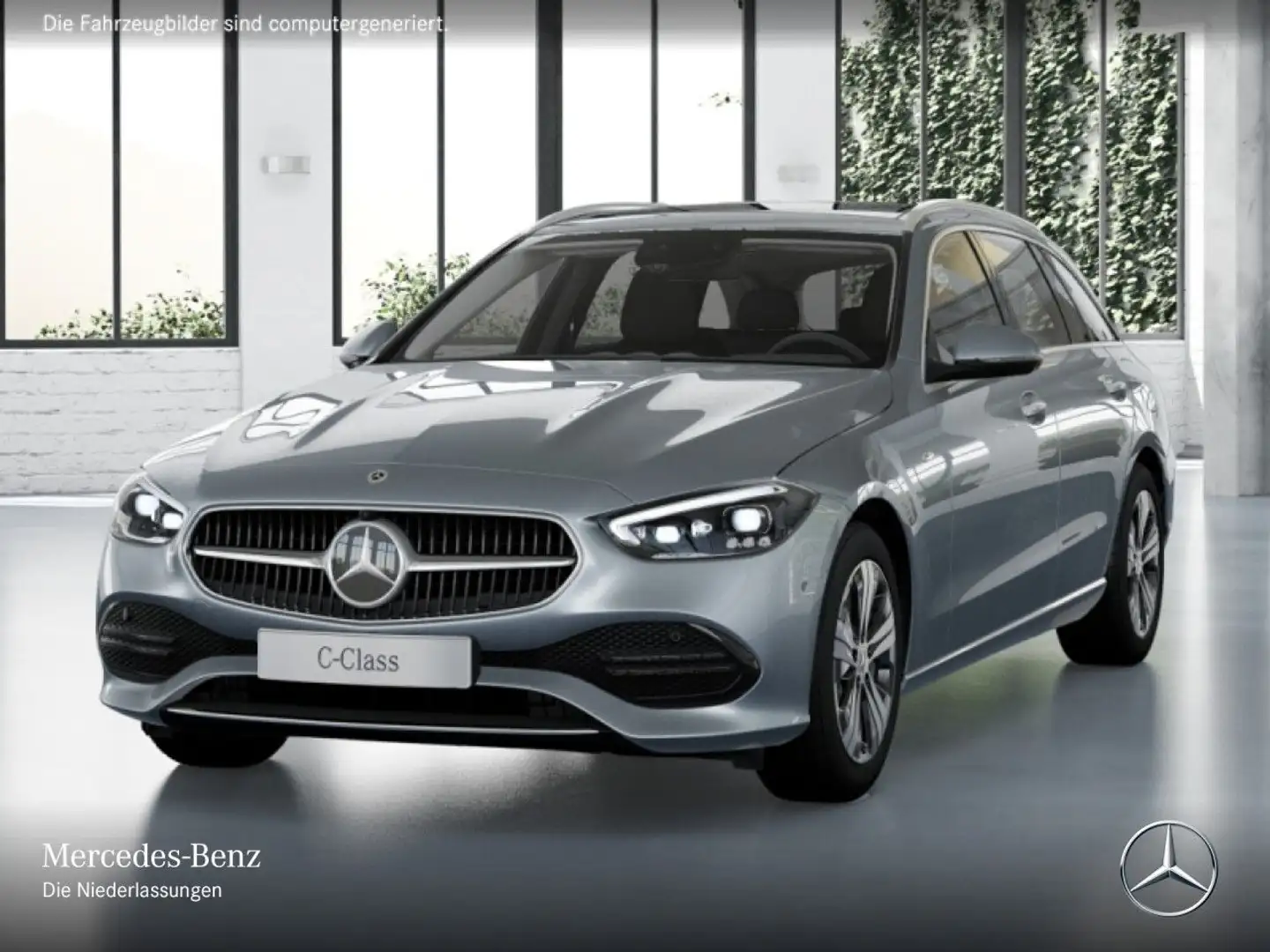 Mercedes-Benz C 300 e T AVANTG+PANO+360+AHK+BURMESTER+SITZKLIMA Silber - 2