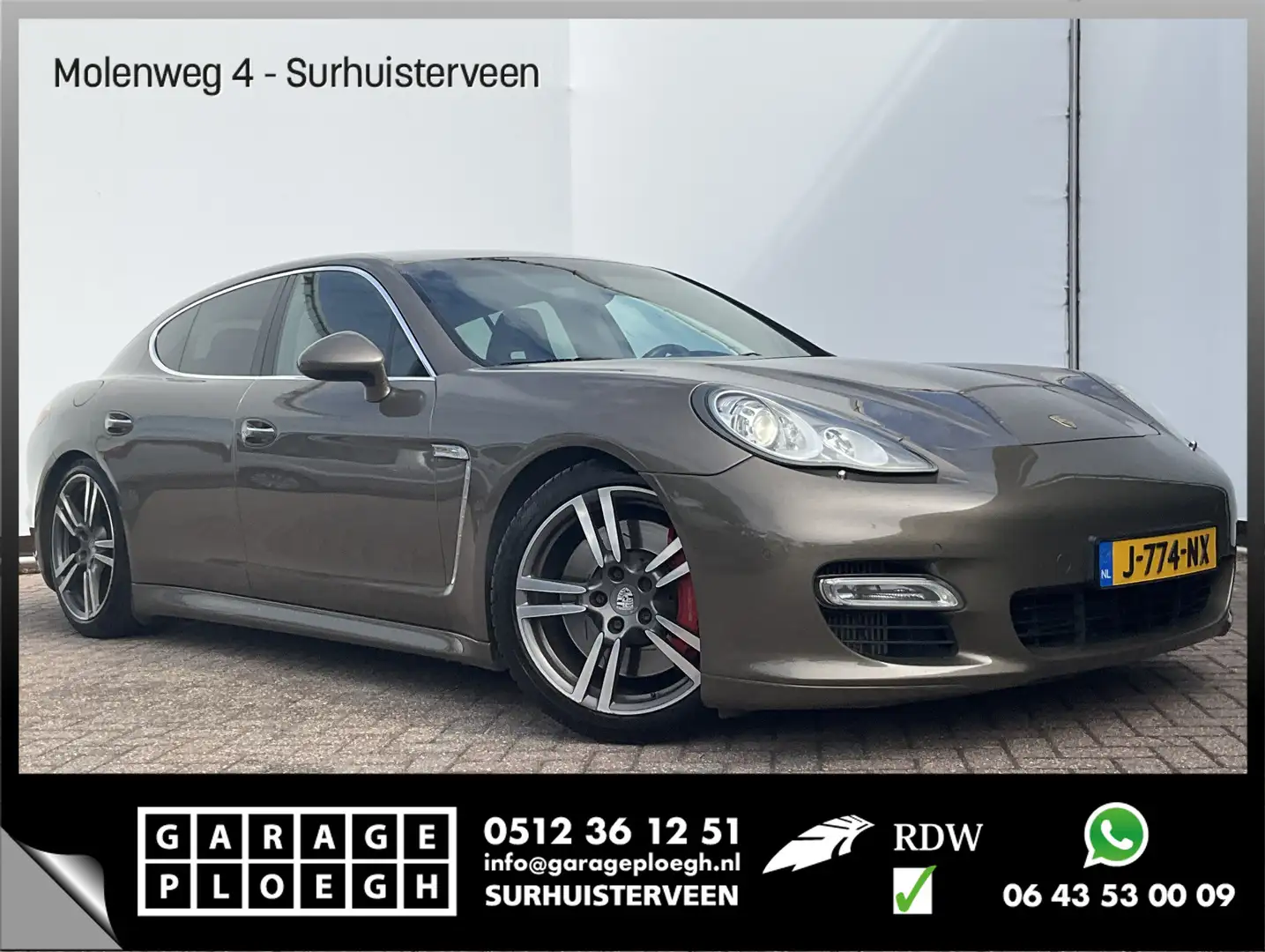 Porsche Panamera 4.8 Turbo Sportchrono Luchtvering Standkachel Carb Brązowy - 1
