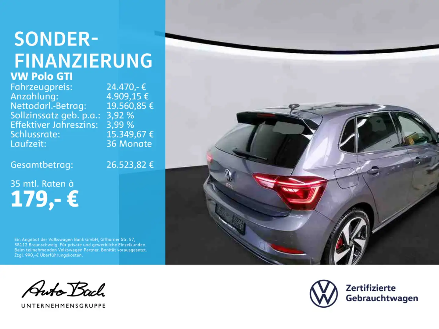 Volkswagen Polo GTI 2.0 TSI DSG, Digital Cockpit Pro, Rückf Grau - 2