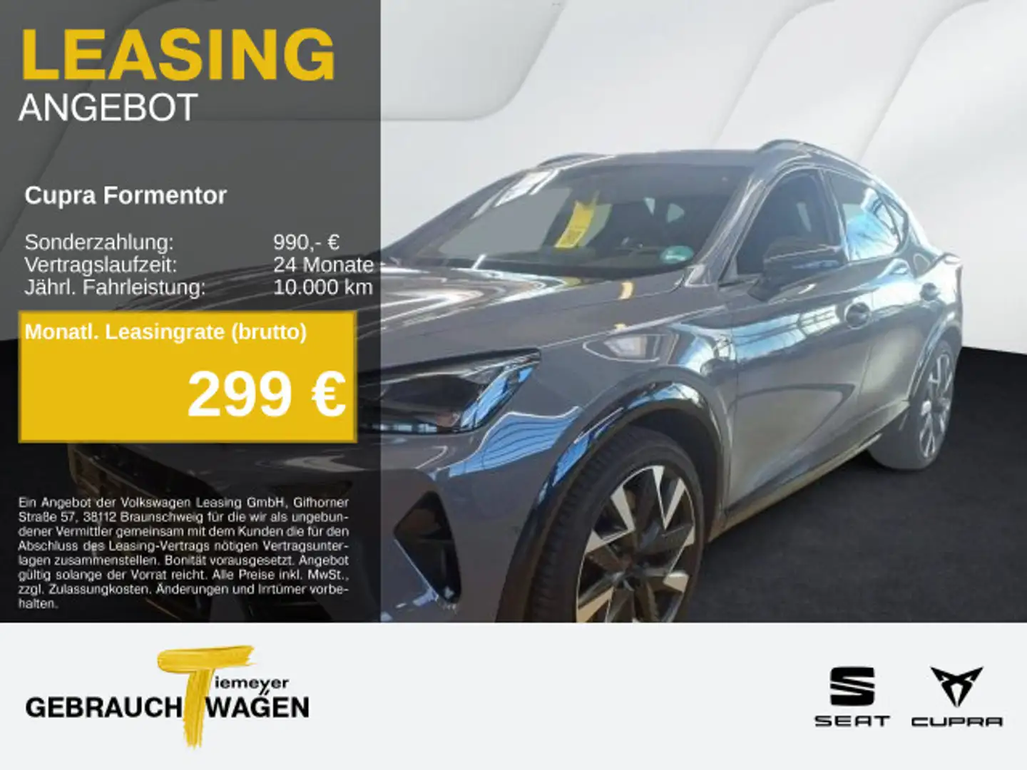 CUPRA Formentor VZ 2.0 TSI LM19 PANO AHK MATRIX SENNHE Grau - 1