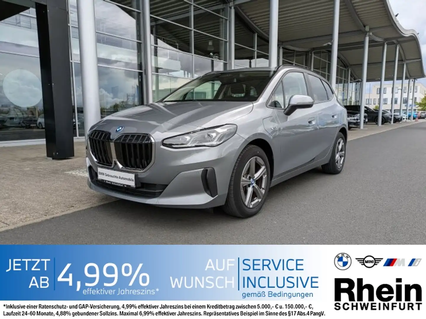 BMW 225 e xDrive Active Tourer Glasdach. AHK. HeadUp. Grau - 1